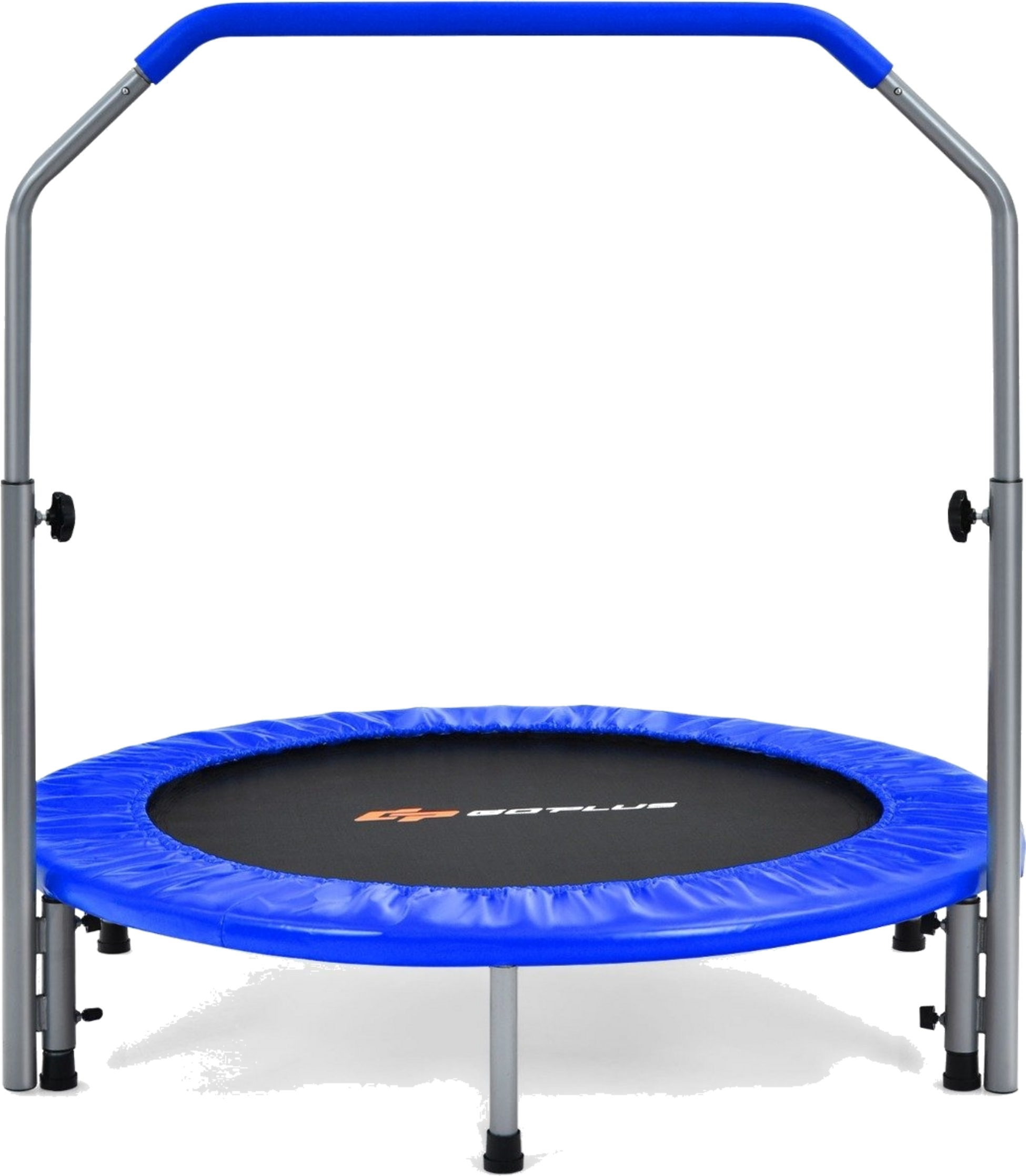 NORTHIX, &Oslash;101 Cm Folding Mini Trampoline Fitness Trampoline With Height-adjustable Handle Blue + Black