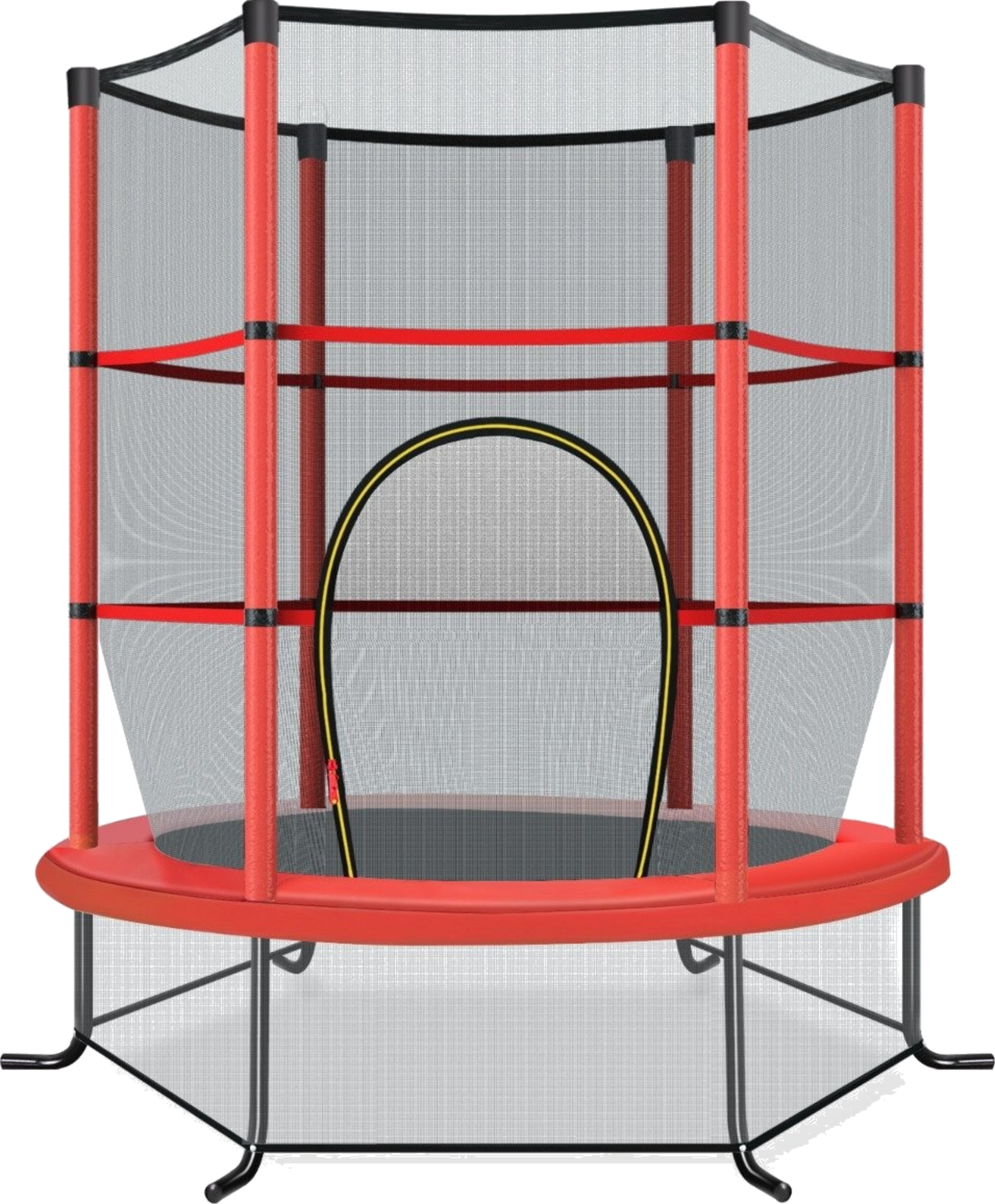 NORTHIX, &Oslash;140cm Garden Trampoline With Safety Net Trampoline Can Hold Up To 135kg For Children Aged 3 And Ove