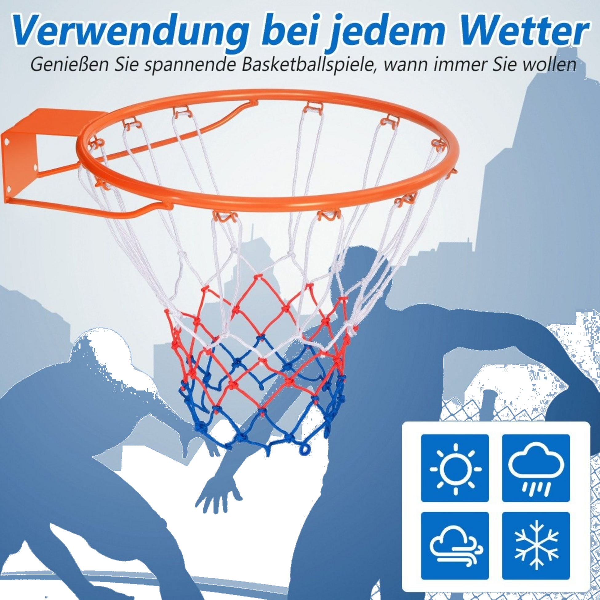 B2X, &Oslash;37cm Basketball Hoop With Ring  Net For Door  Wall Mounted Indoor Mini Basketball Hoop Or