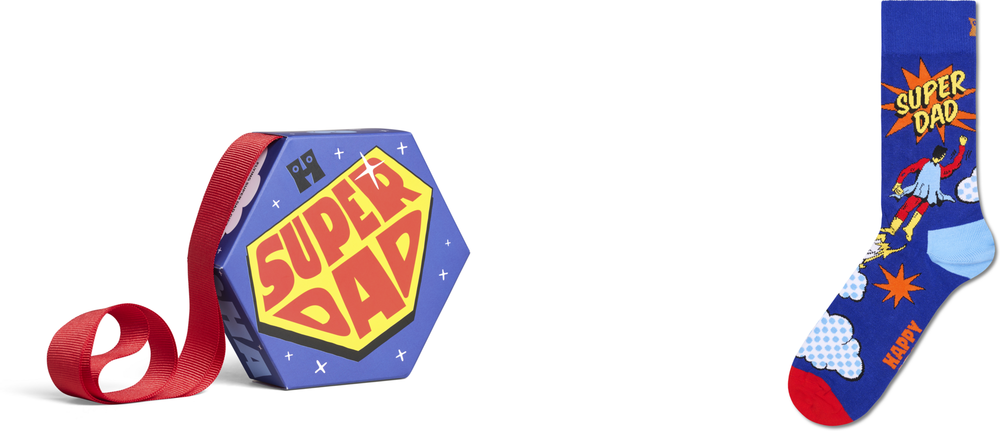 HAPPY SOCKS, 1-pack Flying Super Dad Sock Gift Set