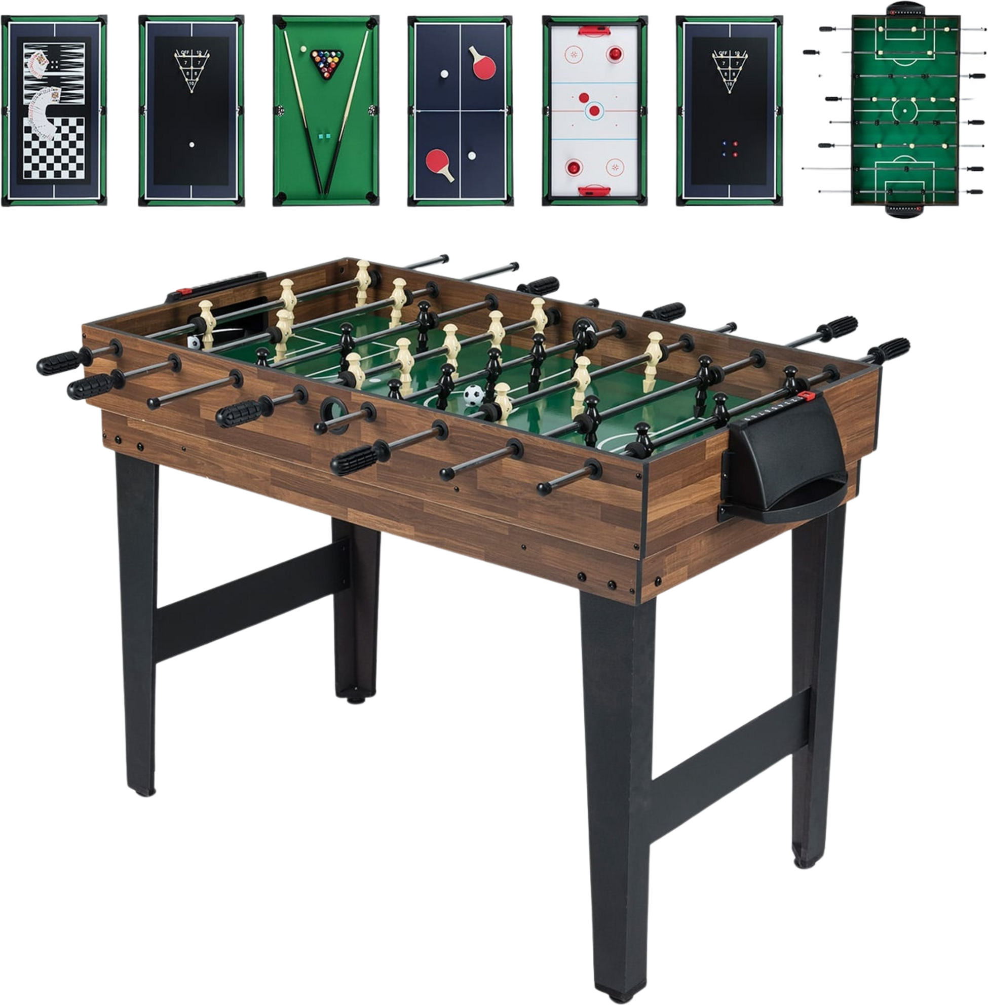 NORTHIX, 10-in-1 Multi-game Table: Foosball, Air Hockey, Billiards