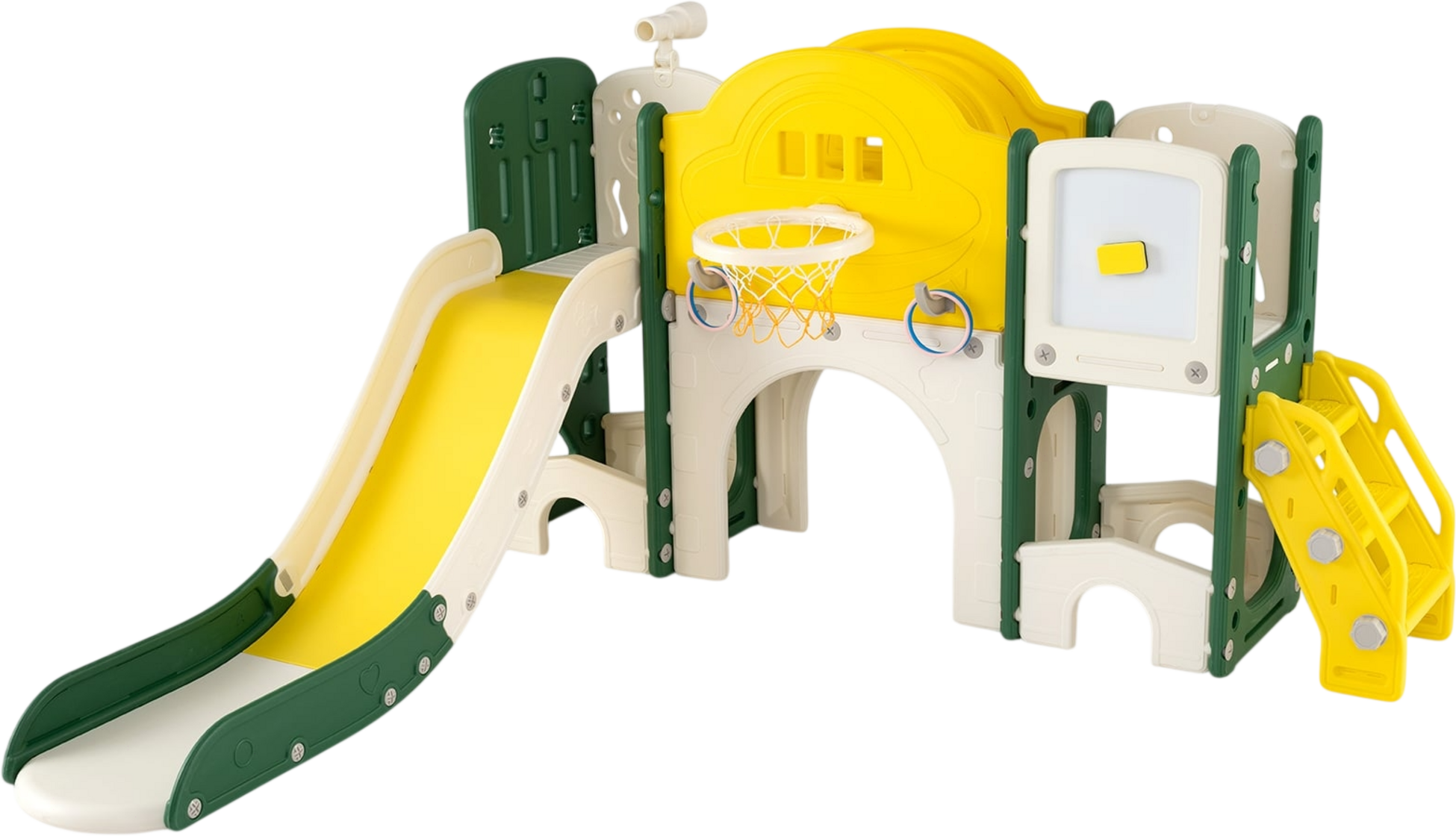NORTHIX, 10-in-1 Toddler Slide Set With Basketball  Tunnel