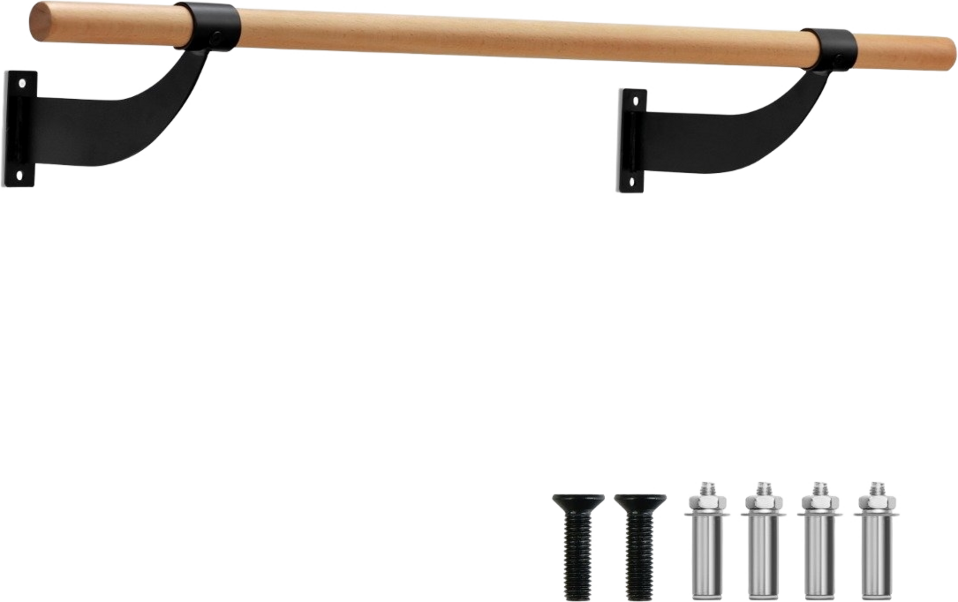 B2X, 120cm Long Dance Bar Wall Mounted Ballet Bar Ballet Equipment Fixed Height Fitness Bar