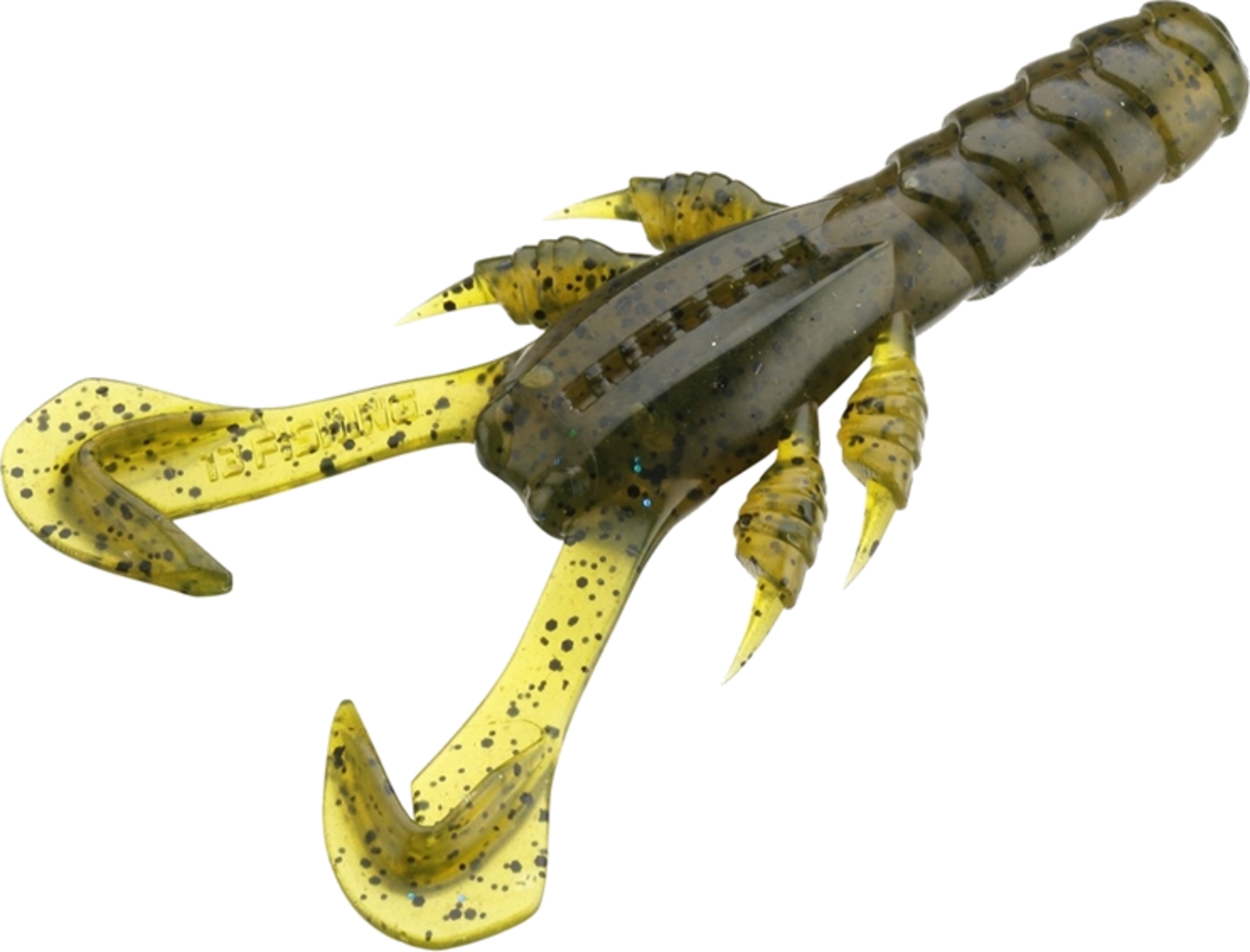 13 FISHING, 13 Fishing Ninja Craw Creature Bait, 7cm, 10g - Collard Greens - 6pcs