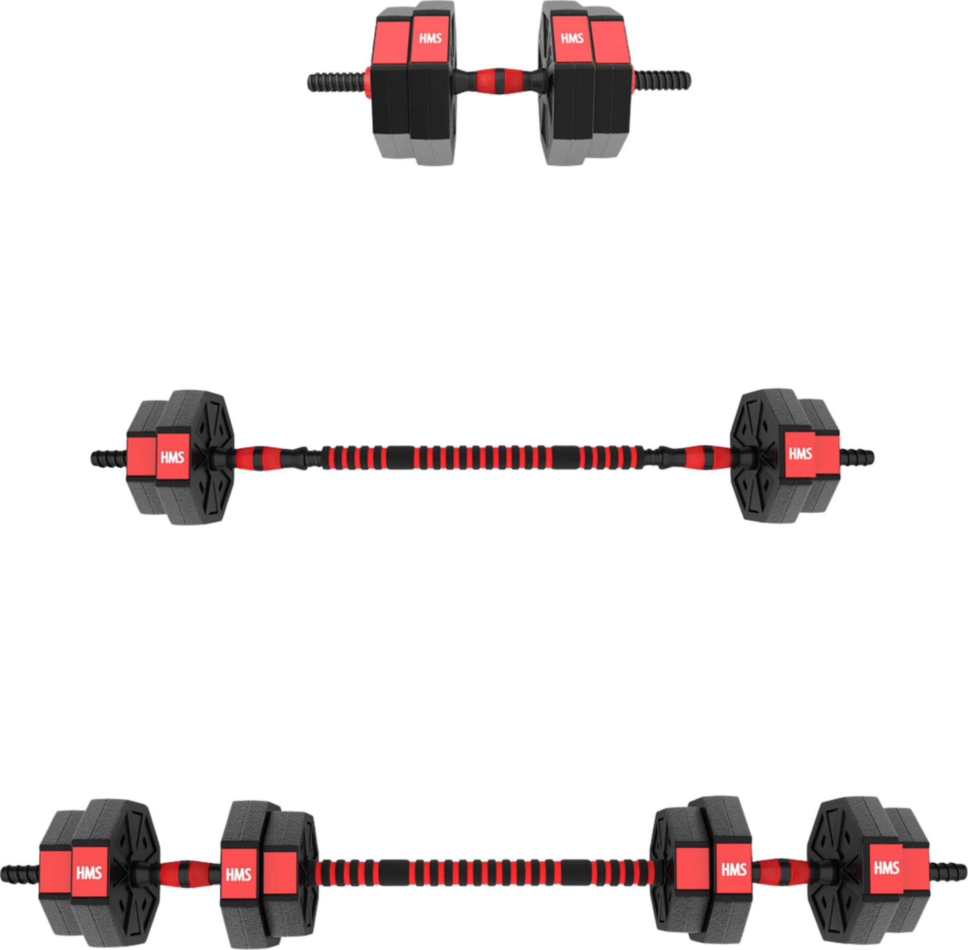 NORTHIX, 15 Kg Composite Barbell  Dumbbells Set
