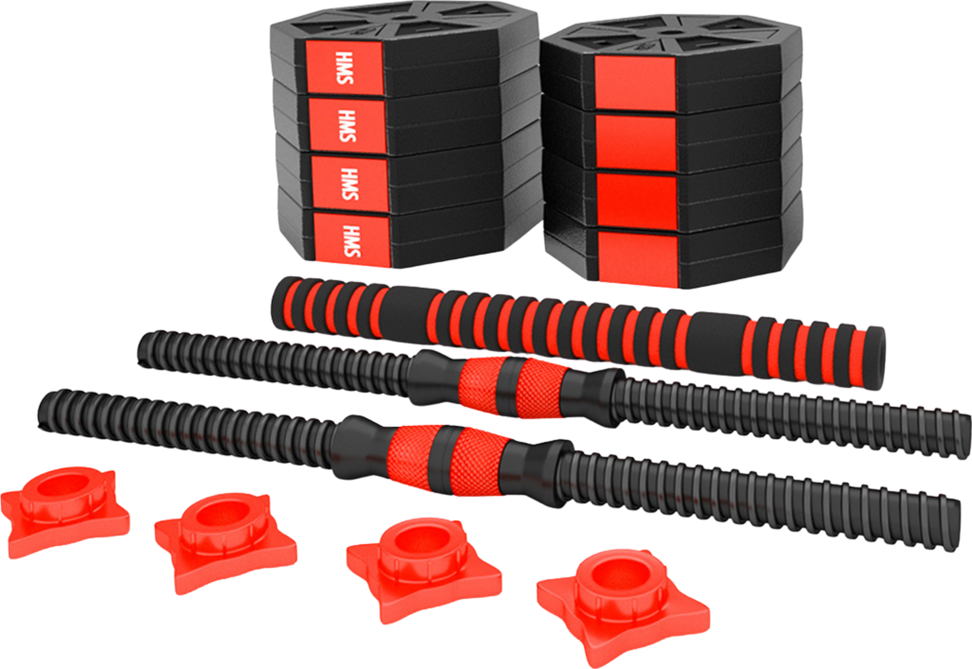 NORTHIX, 15 Kg Composite Barbell  Dumbbells Set