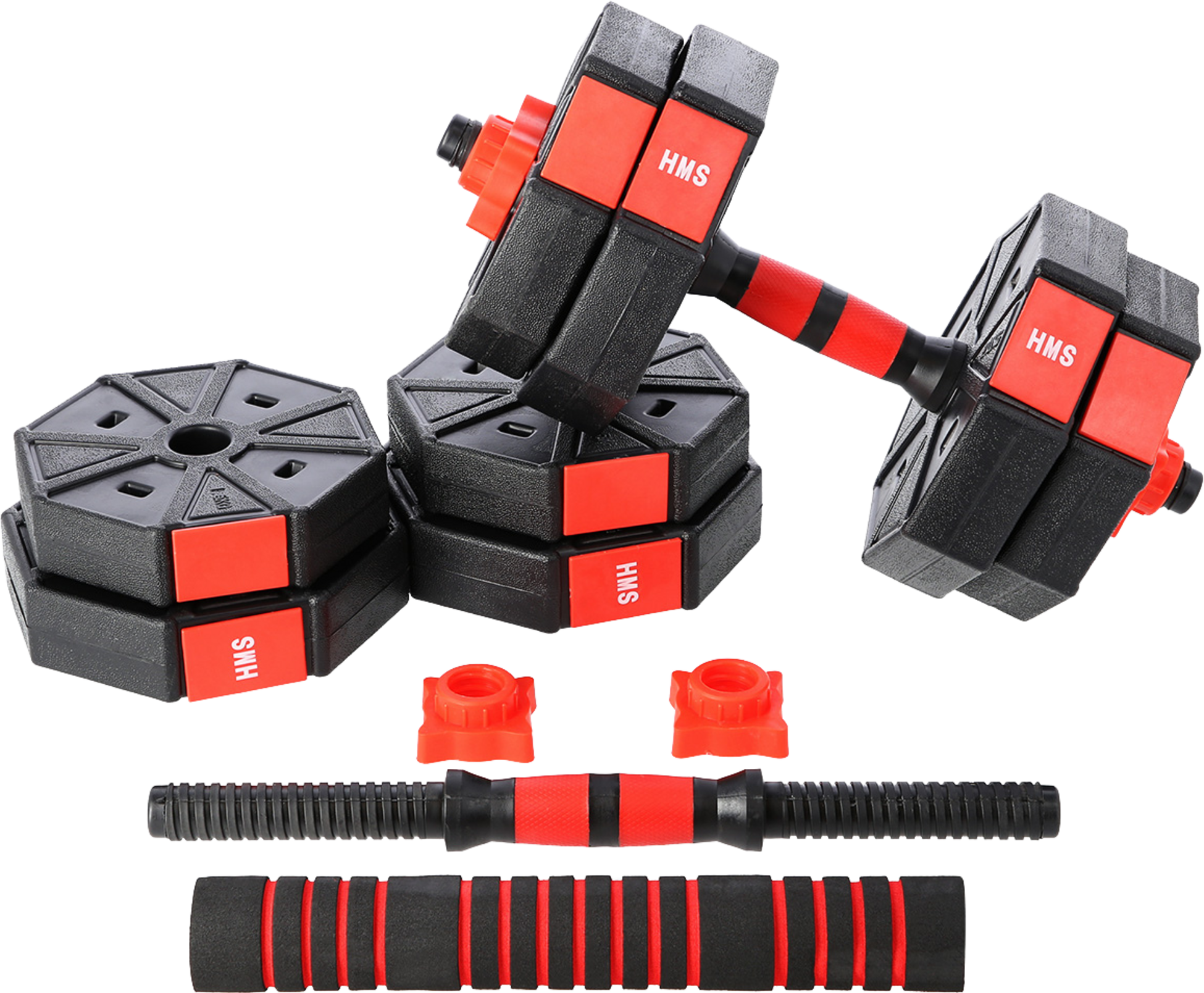 NORTHIX, 15 Kg Composite Barbell  Dumbbells Set