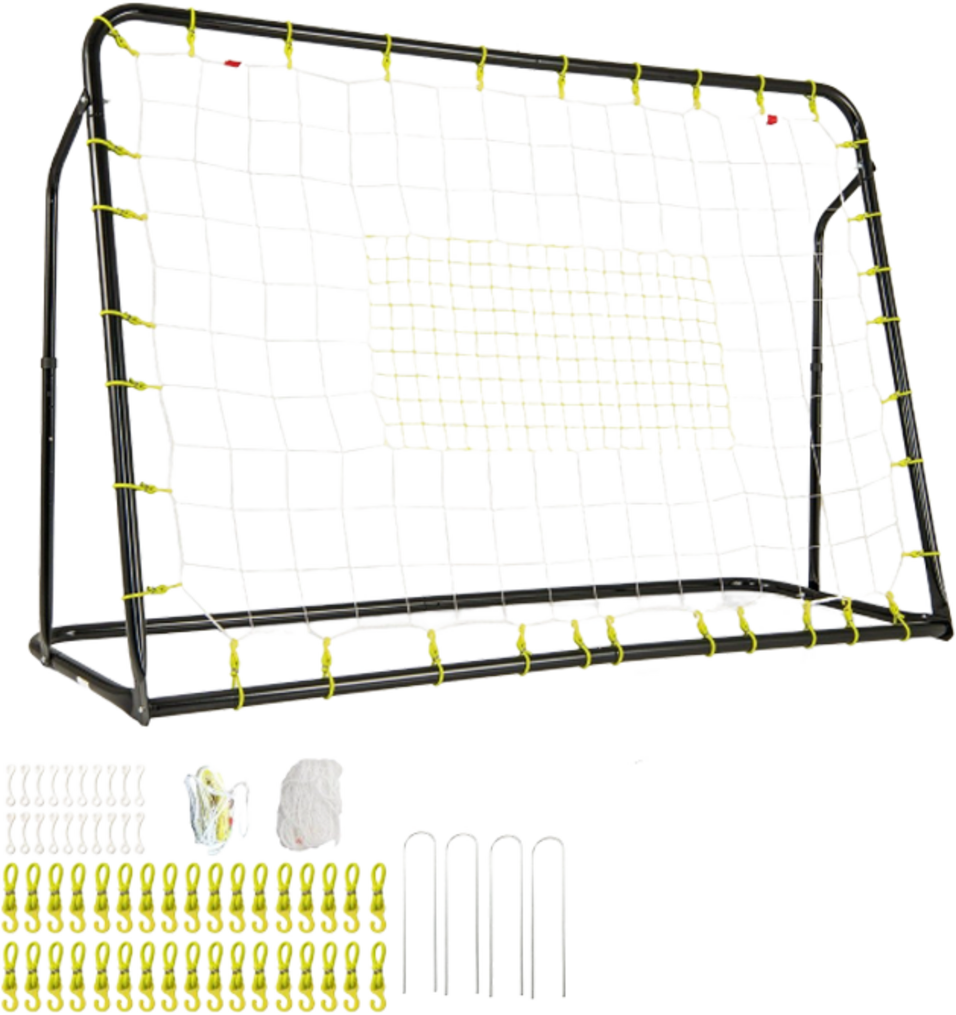 B2X, 2 In 1 Football Goal  Rebounder Football Goals 187 X 60 X 102-122.5 Cm Children's Football Goal Set