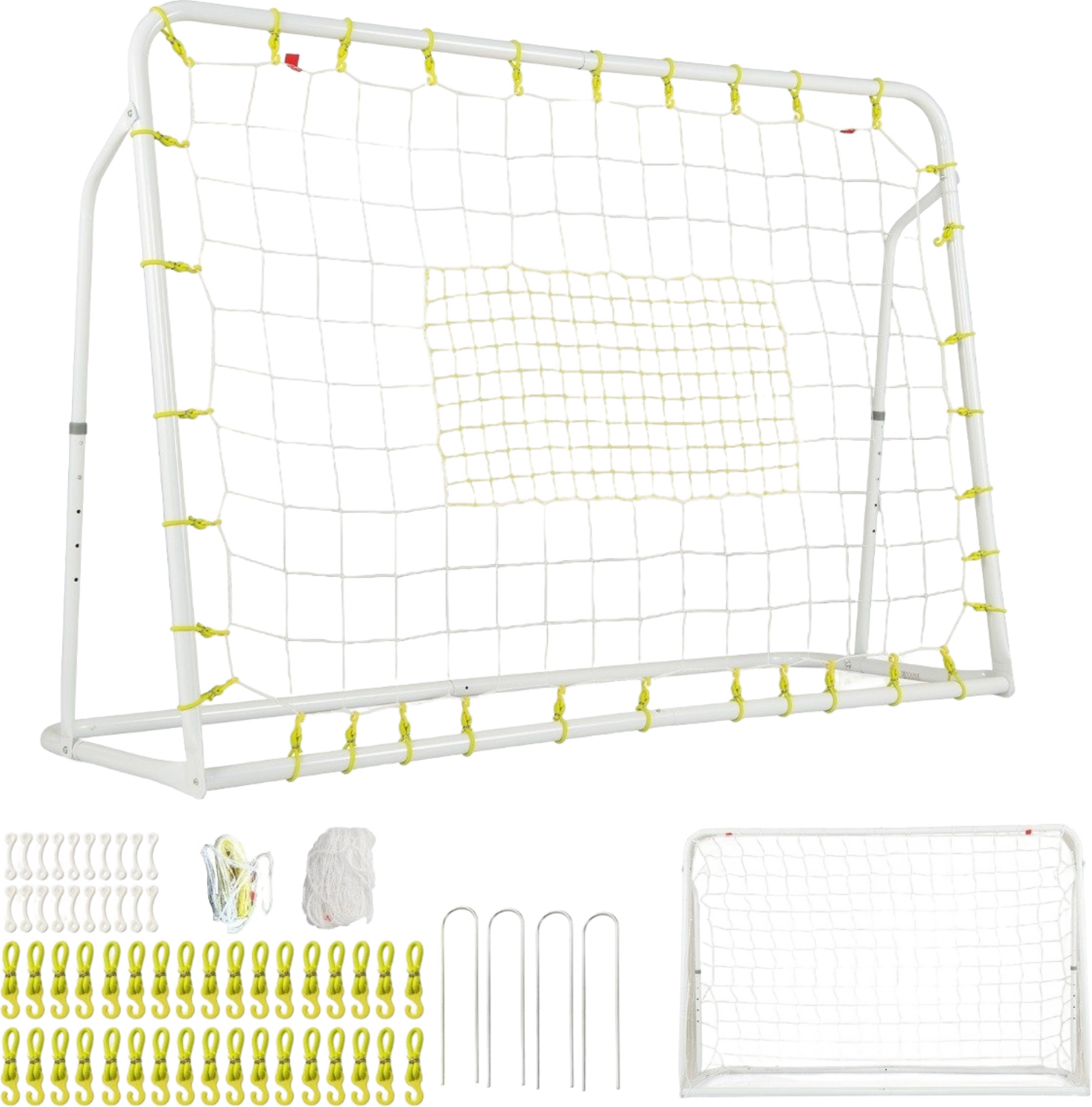 B2X, 2 In 1 Football Goal  Rebounder Football Goals 187 X 60 X 102-122.5 Cm Children's Football Goal Set