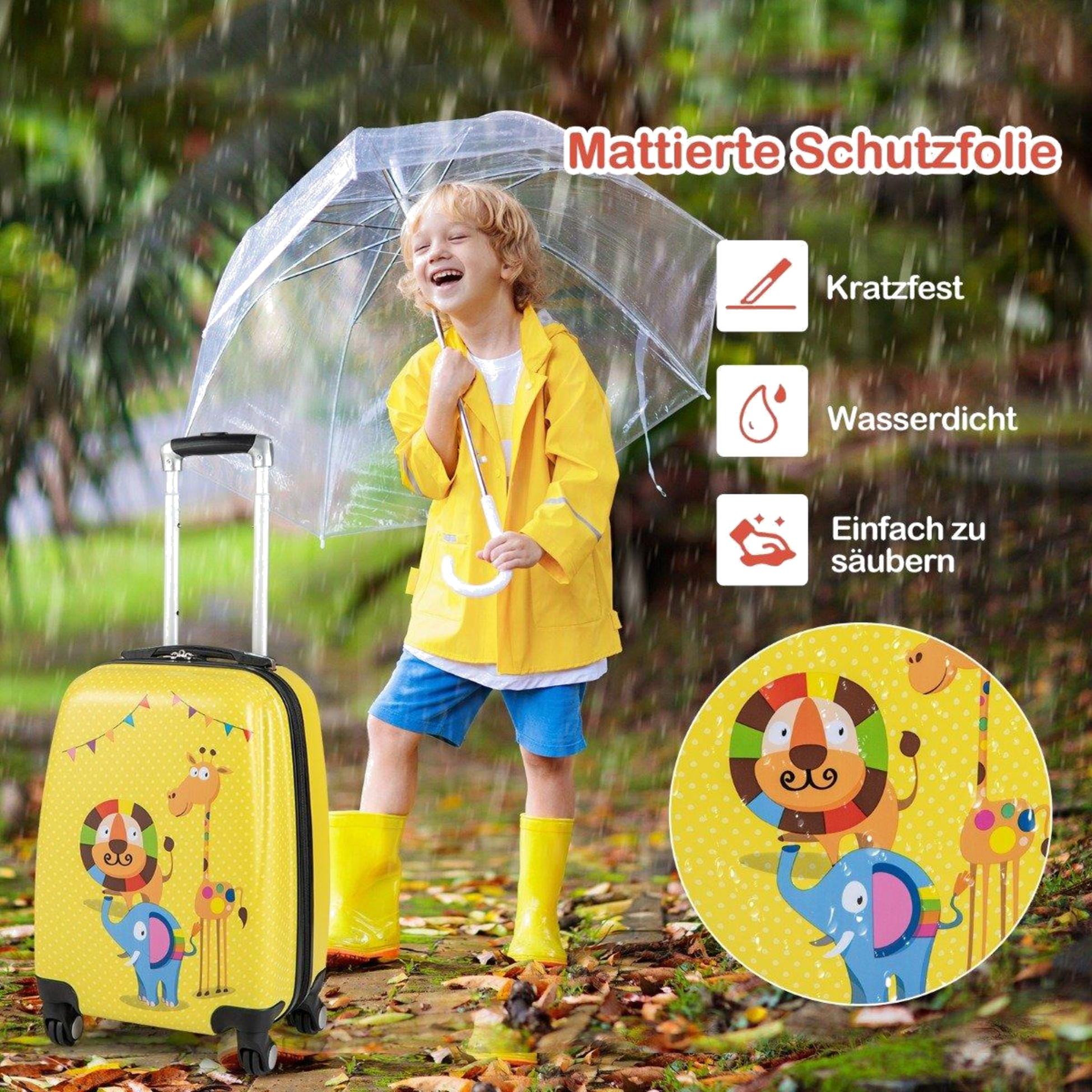 NORTHIX, 2 Piece Kids Luggage Set Hand Luggage And Backpack Set