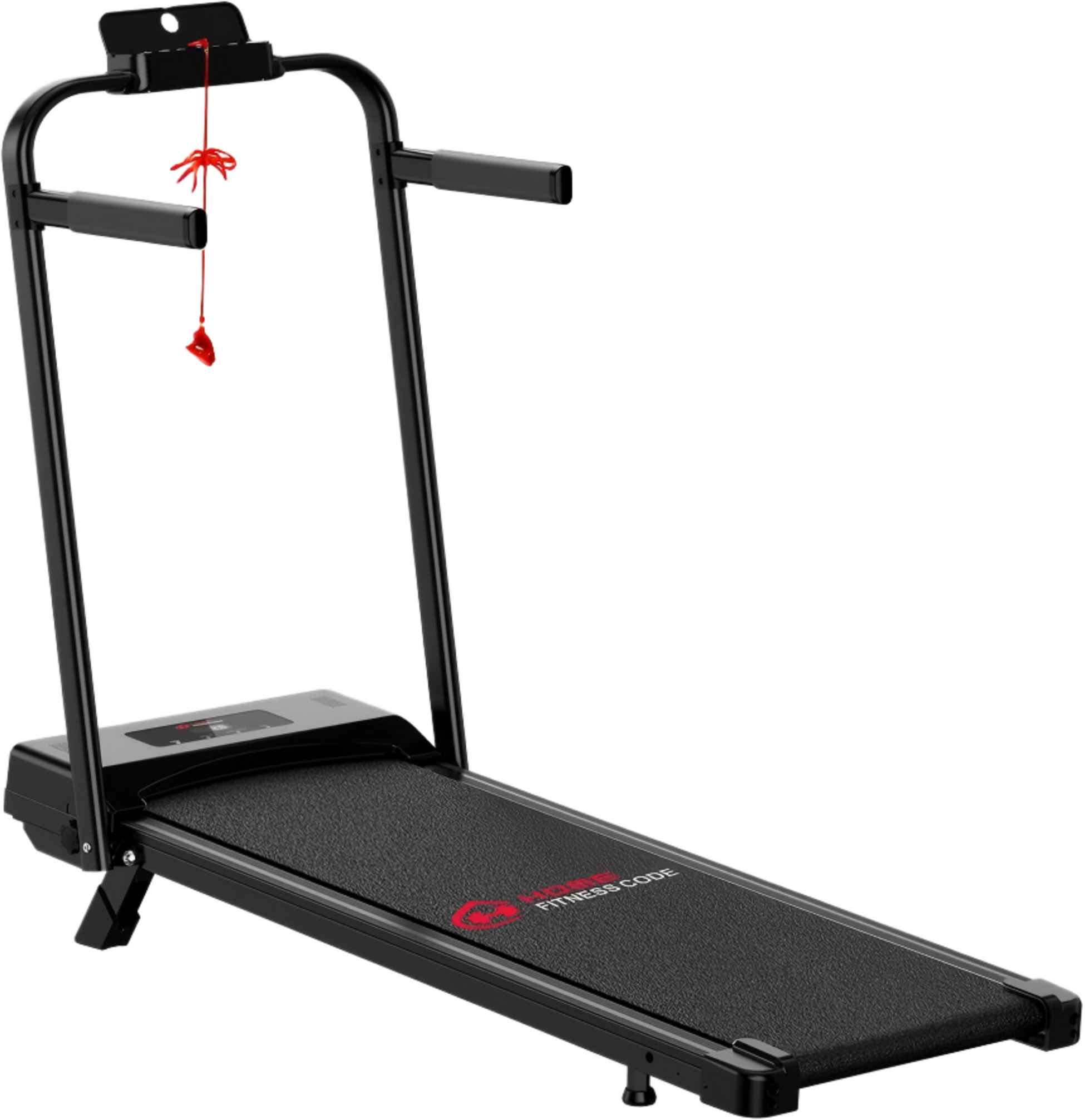 HOMEFITNESSCODE, 2-i-1 Vikbar L&ouml;pmaskin Med Handtag, Led-display 1-8 Km/h, 120 Kg