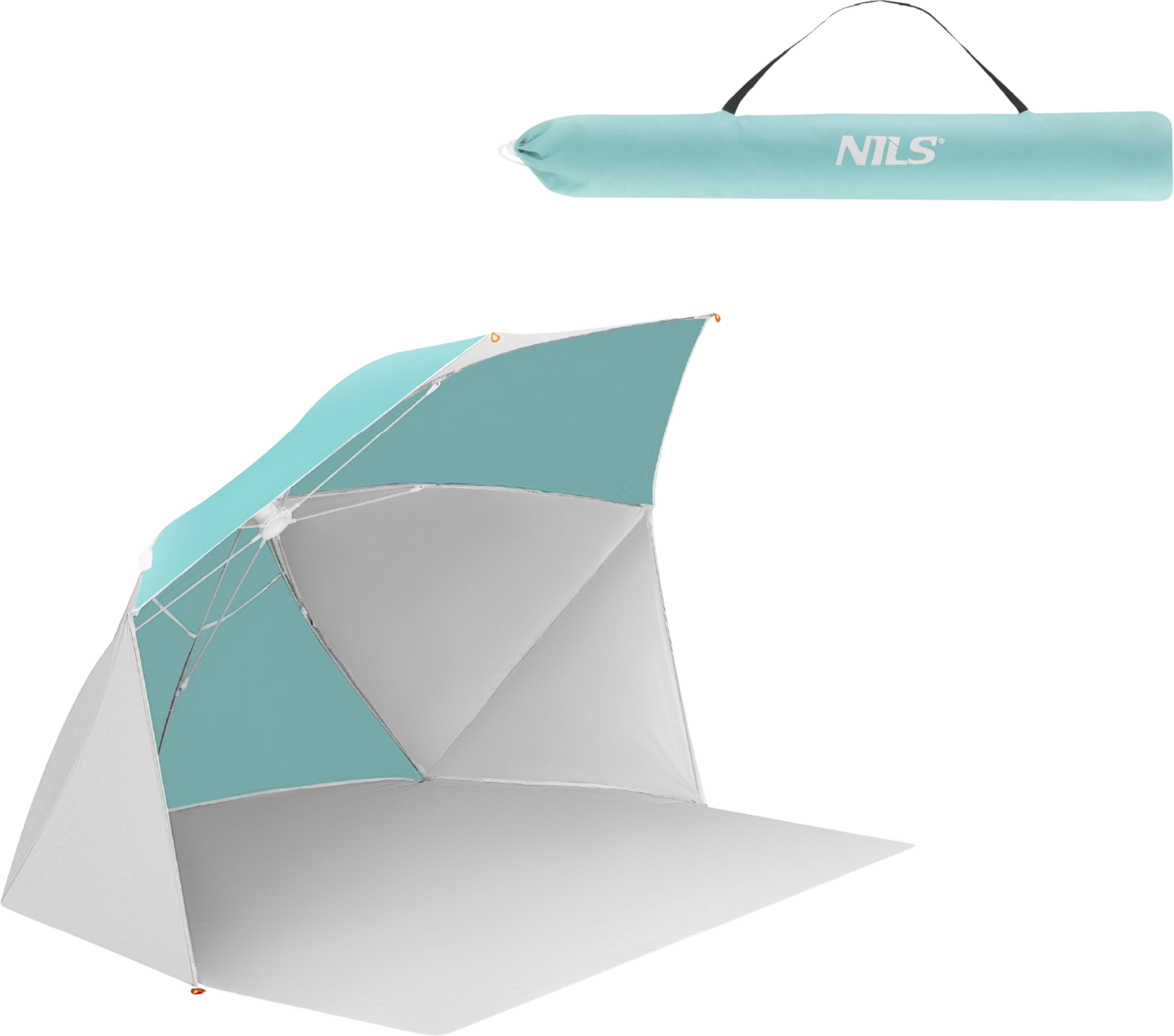 NORTHIX, 2-in-1 Beach Umbrella &ndash; Windbreak, Uv, 180 Cm Floor