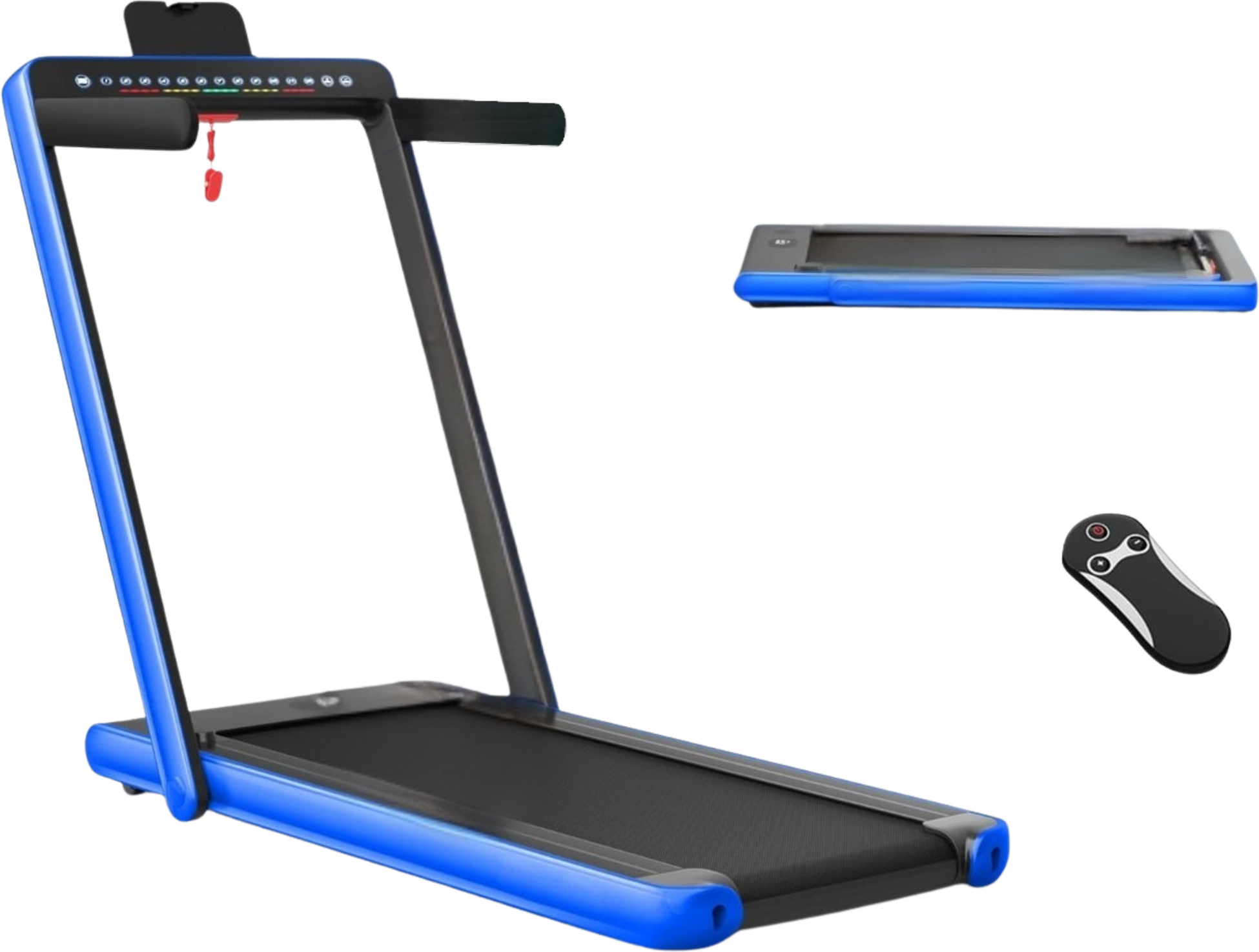 NORTHIX, 2-in-1 Folding Treadmill With Dual Led Display, Blue