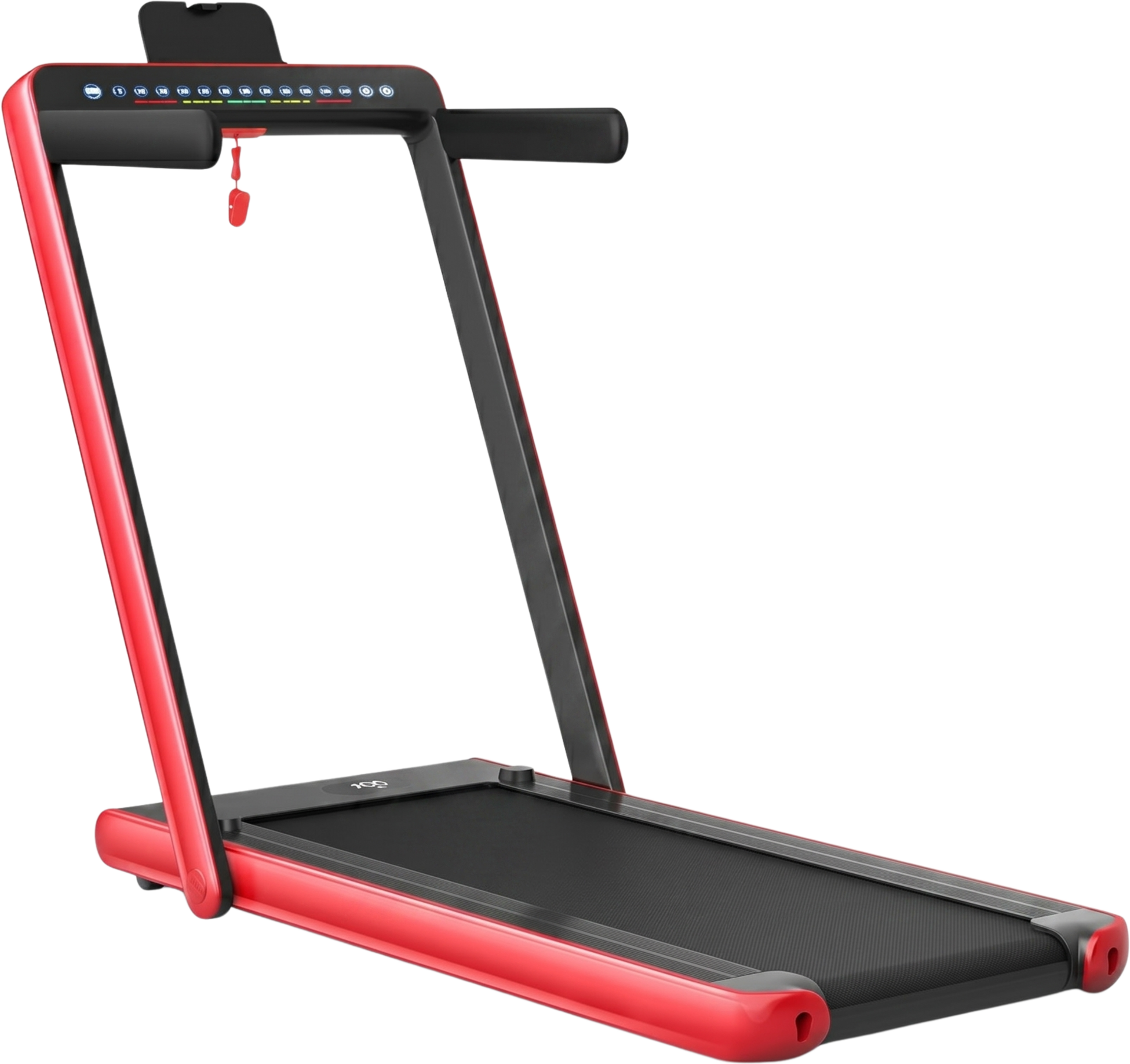 NORTHIX, 2-in-1 Folding Treadmill With Dual Led Display, Red