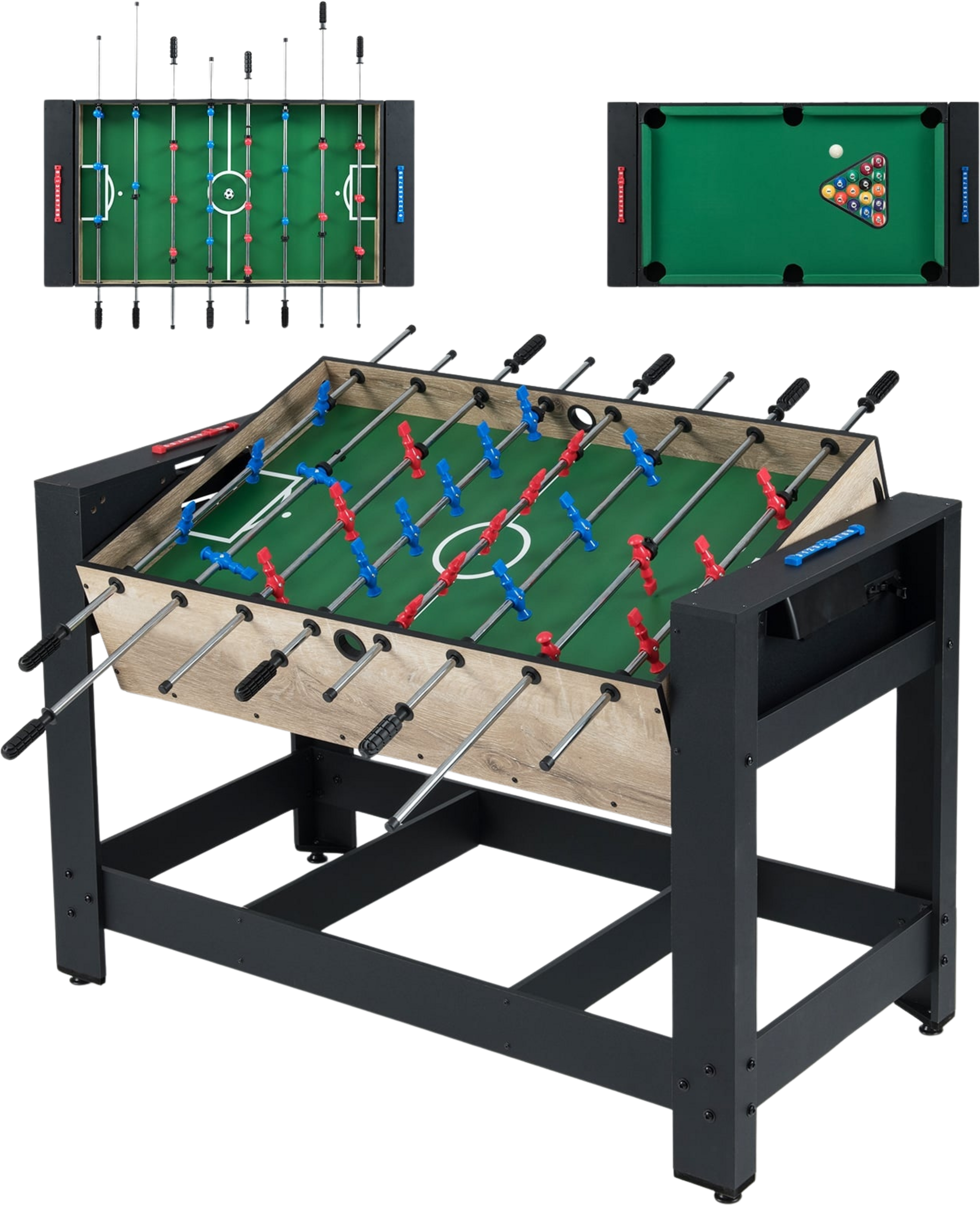 NORTHIX, 2-in-1 Foosball  Billiard Table &ndash; Compact, Stable Design