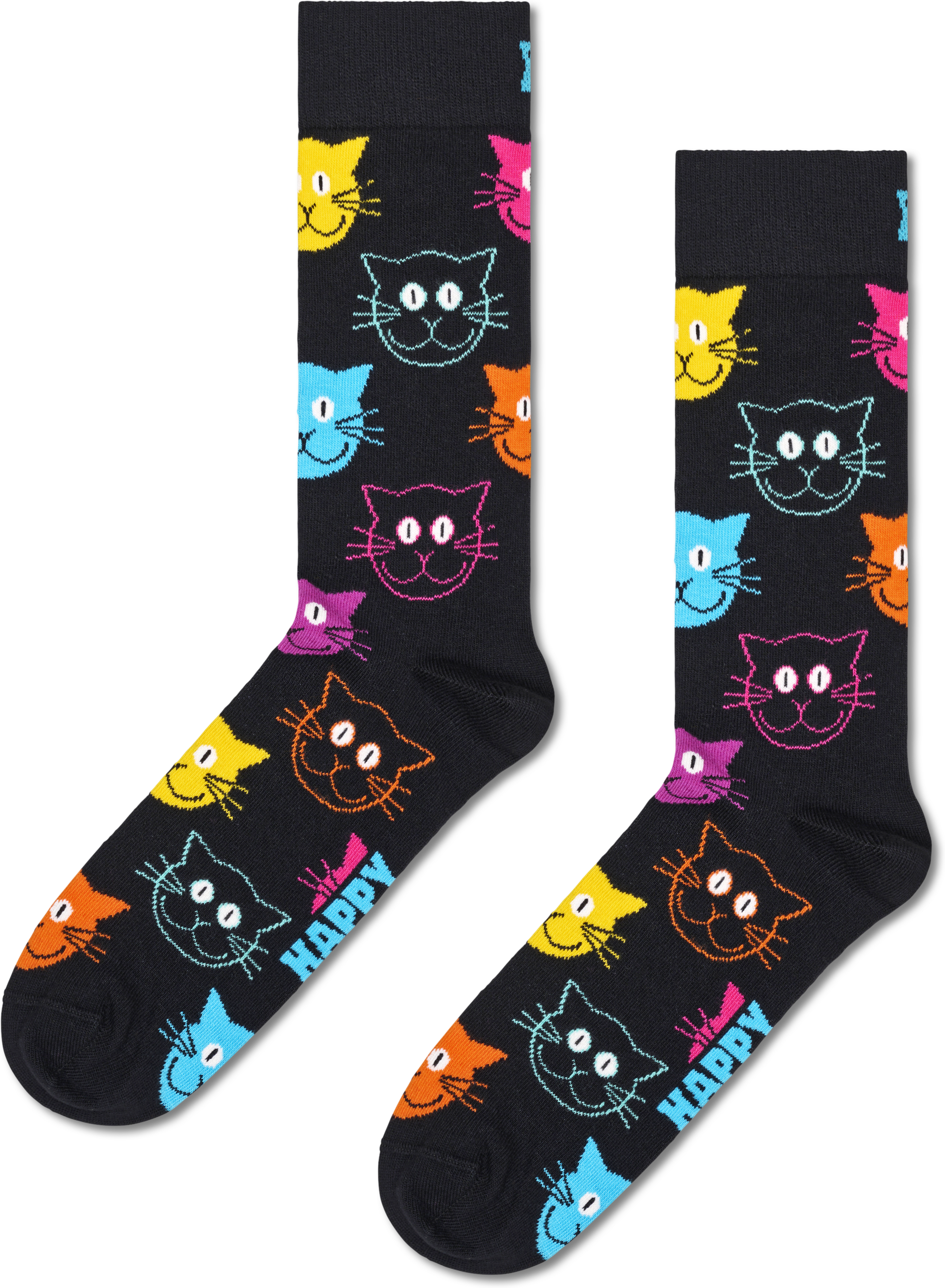 HAPPY SOCKS, 2-pack Classic Cat Socks