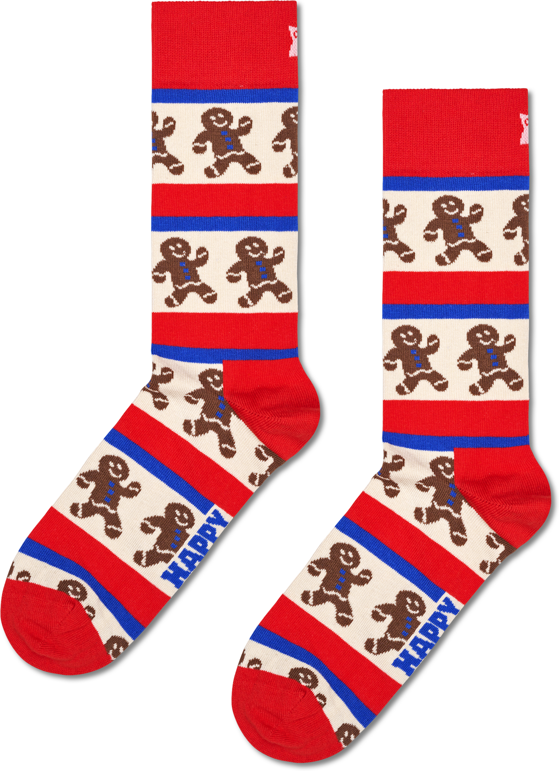 HAPPY SOCKS, 2-pack Gingerbread Heart Socks Gift Set