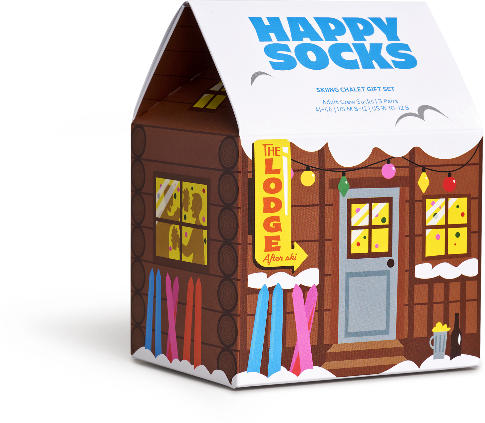 HAPPY SOCKS, 2-pack Skiing Chalet Socks Gift Set