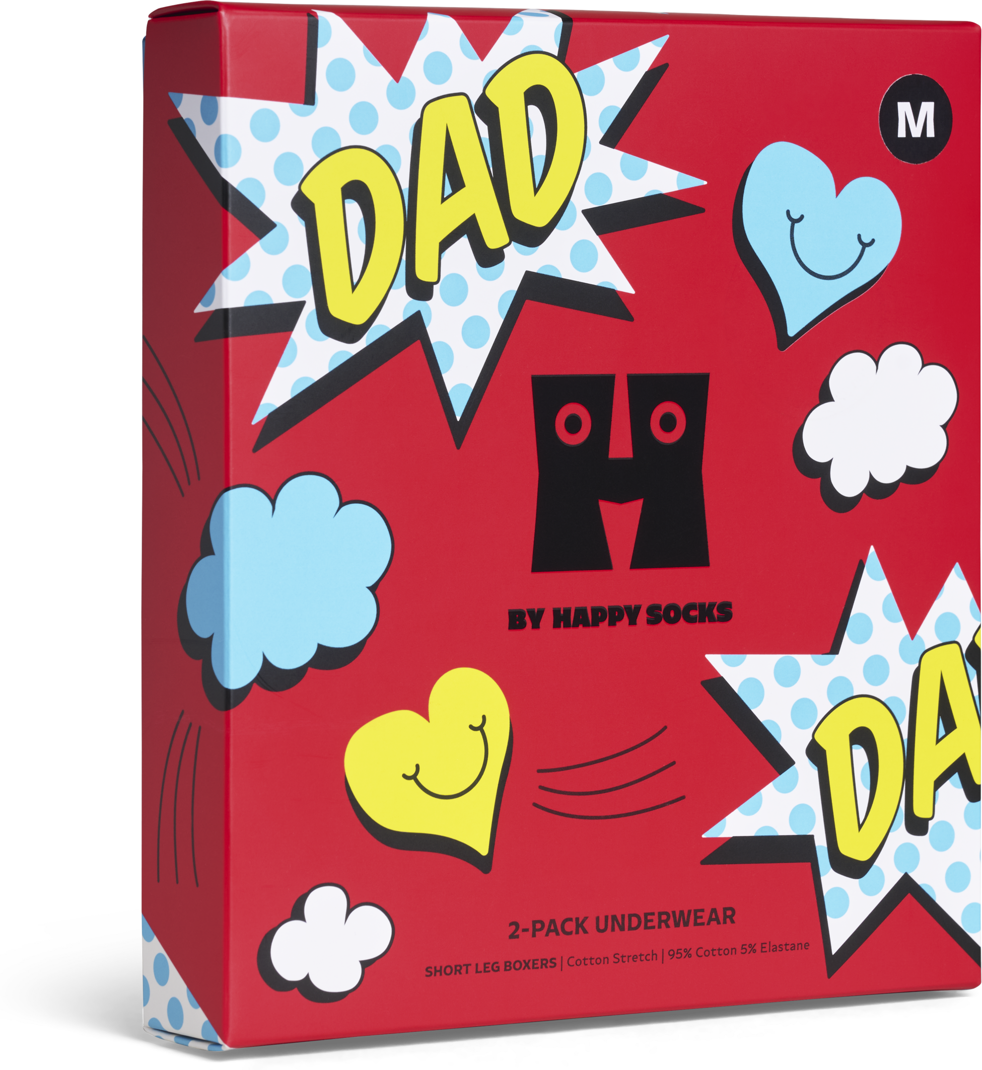 HAPPY SOCKS, 2-pack Super Dad Short Boxers Gift Set