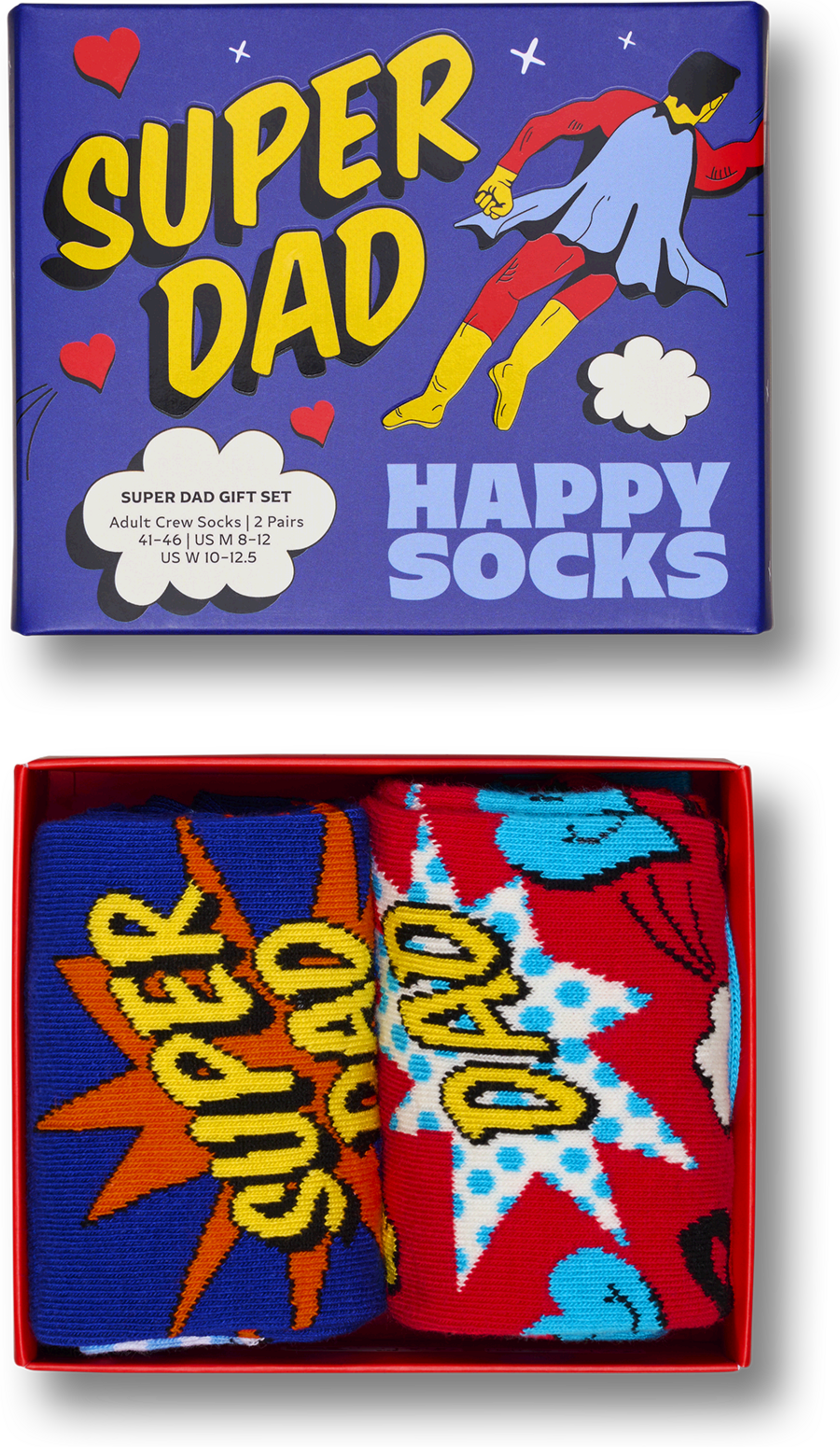HAPPY SOCKS, 2-pack Super Dad Socks Gift Set