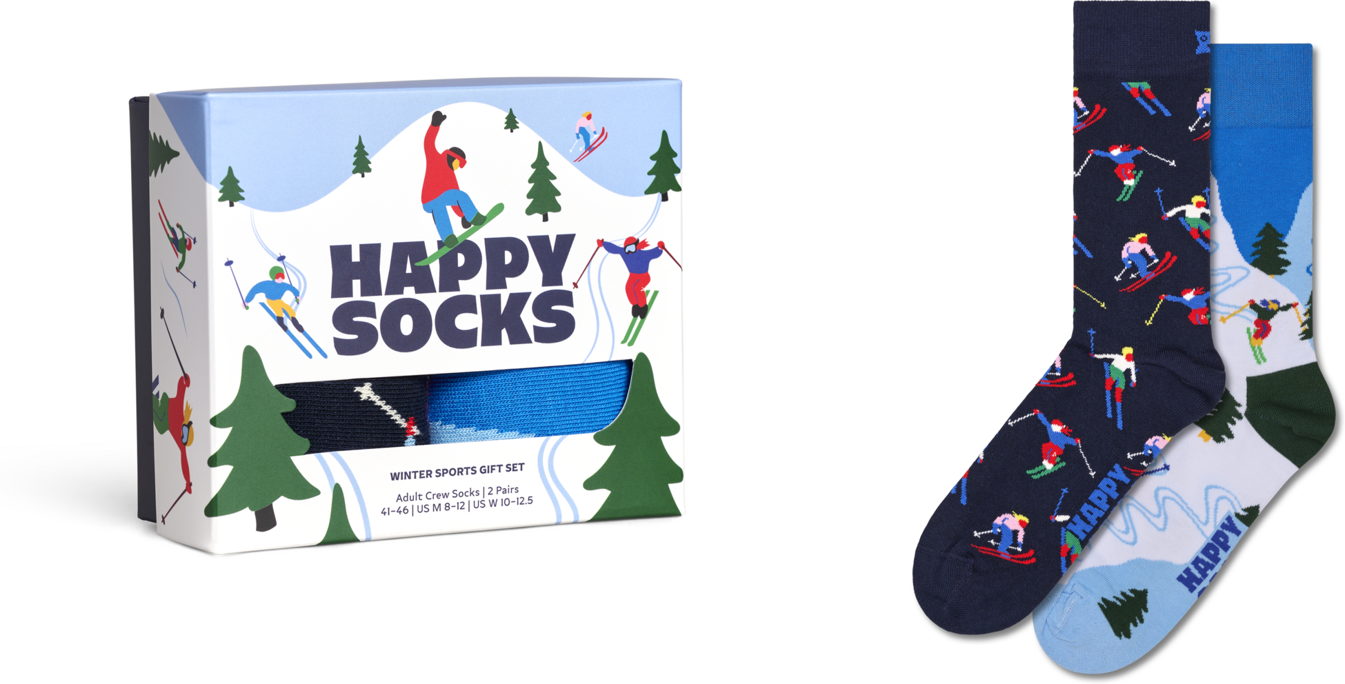 HAPPY SOCKS, 2-pack Winter Sports Socks Gift Set