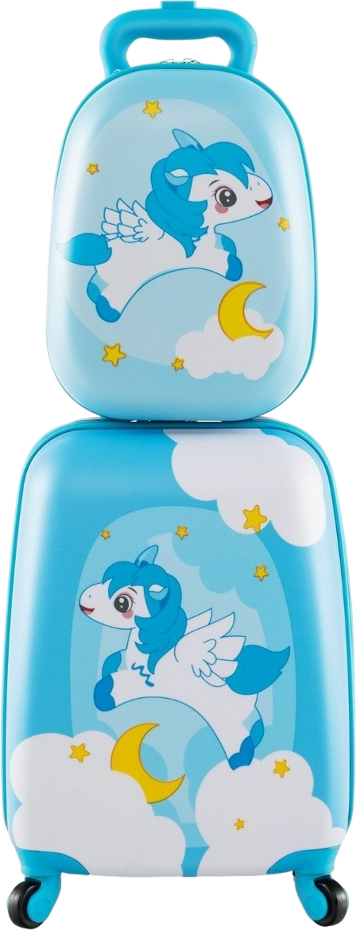 B2X, 2-piece Children's Suitcase + Backpack Made Of Plastic Children's Trolley Children's Luggage 12" + 1