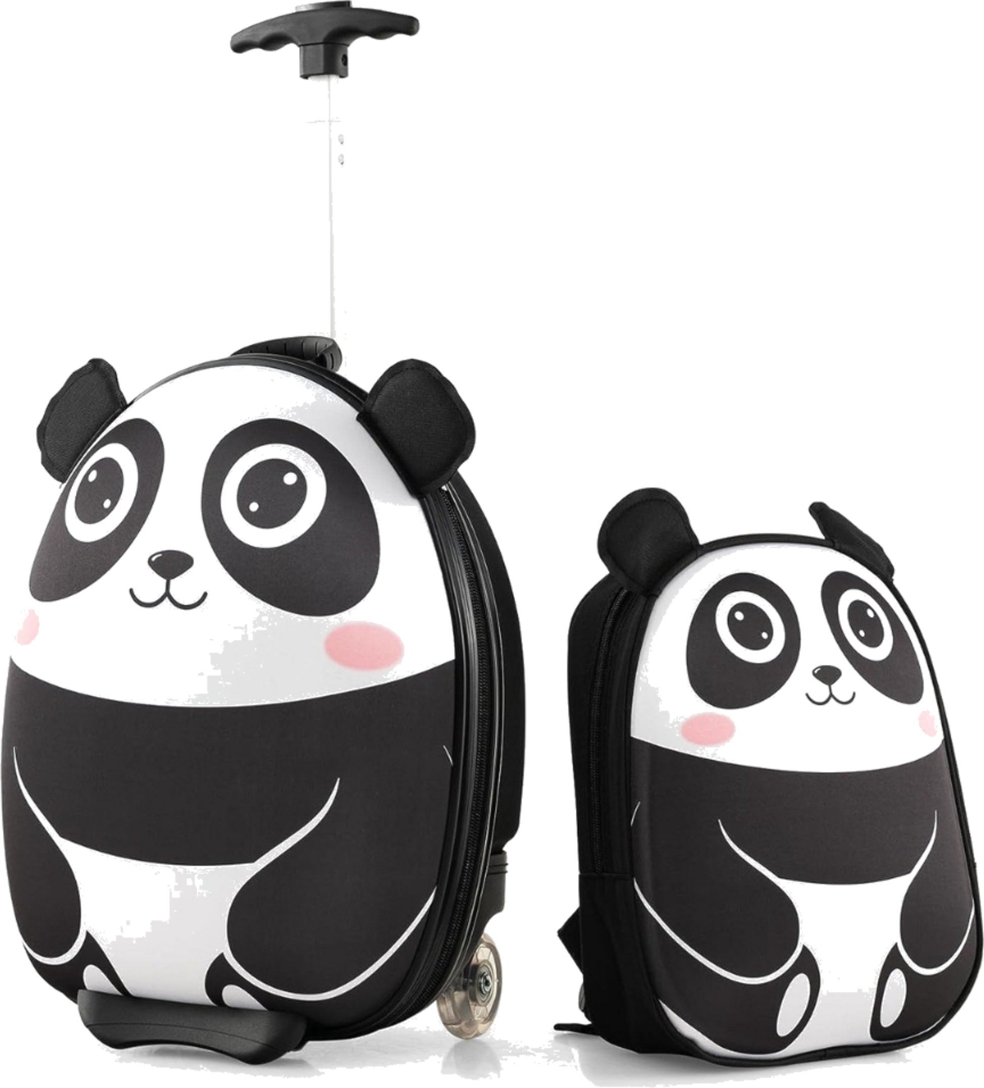 B2X, 2-piece Children's Suitcase  Backpack With Wheels  3-stage Telescopic Handle 12"+16" Children's Tr