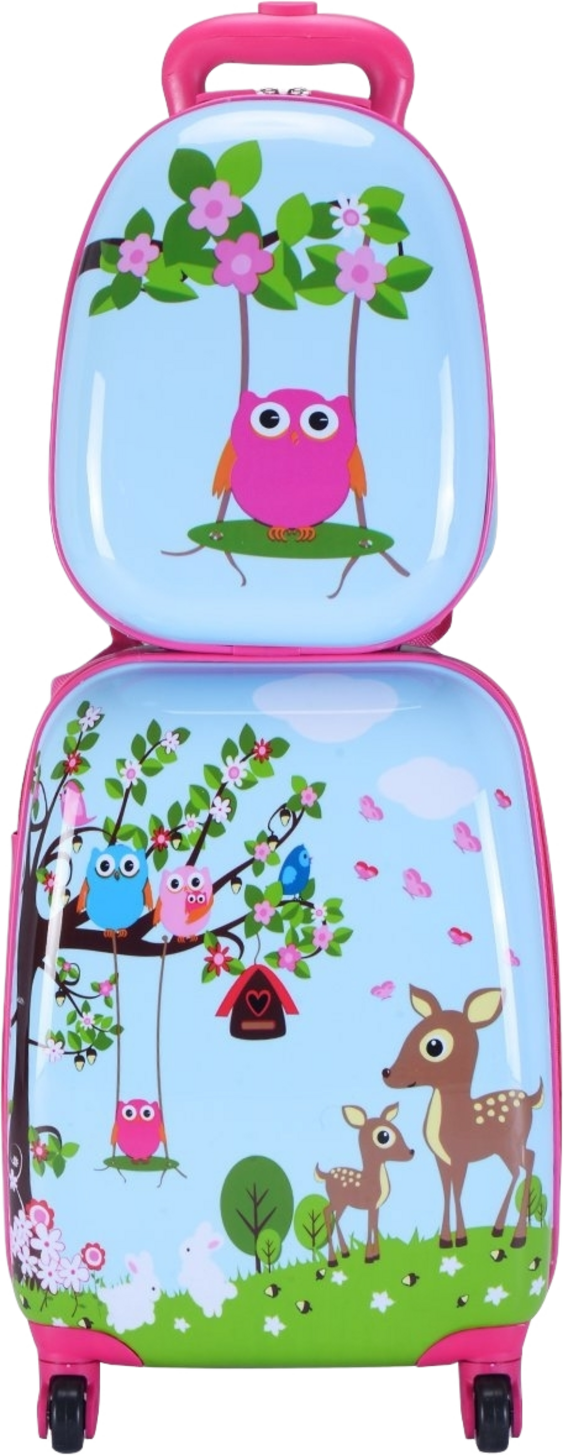 B2X, 2-piece Suitcase Set Children's Luggage 16'' Suitcase + 12'' Backpack