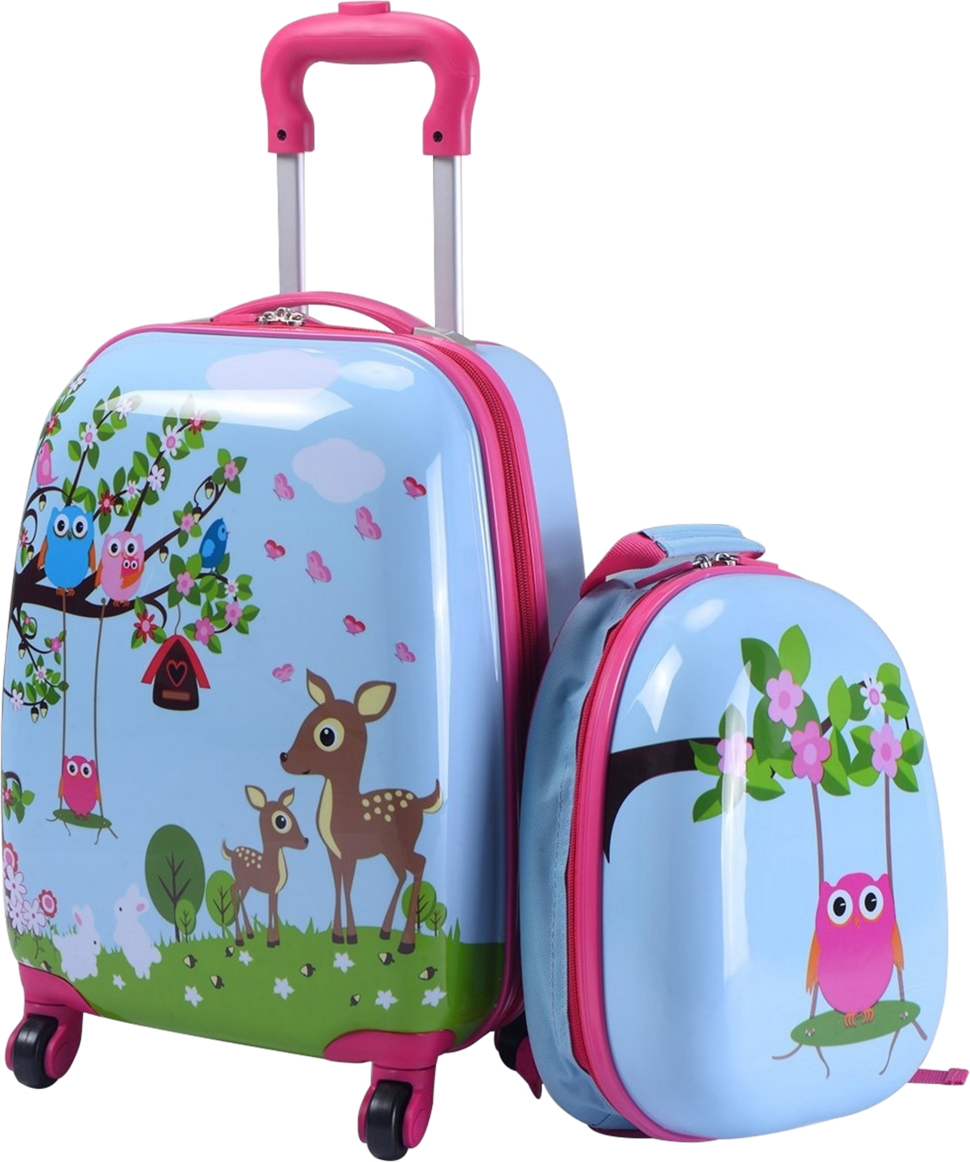 B2X, 2-piece Suitcase Set Children's Luggage 16'' Suitcase + 12'' Backpack