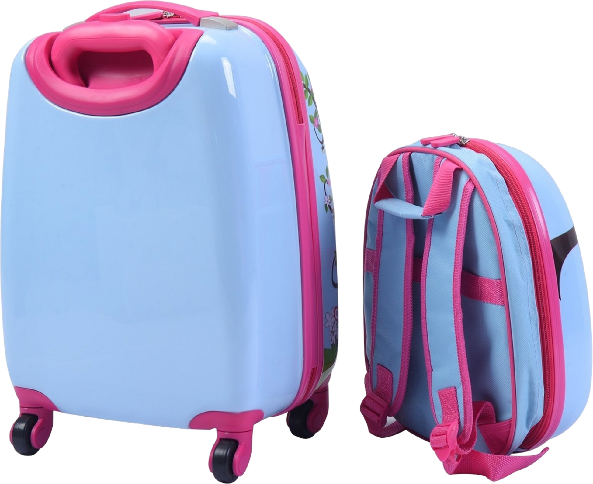 B2X, 2-piece Suitcase Set Children's Luggage 16'' Suitcase + 12'' Backpack