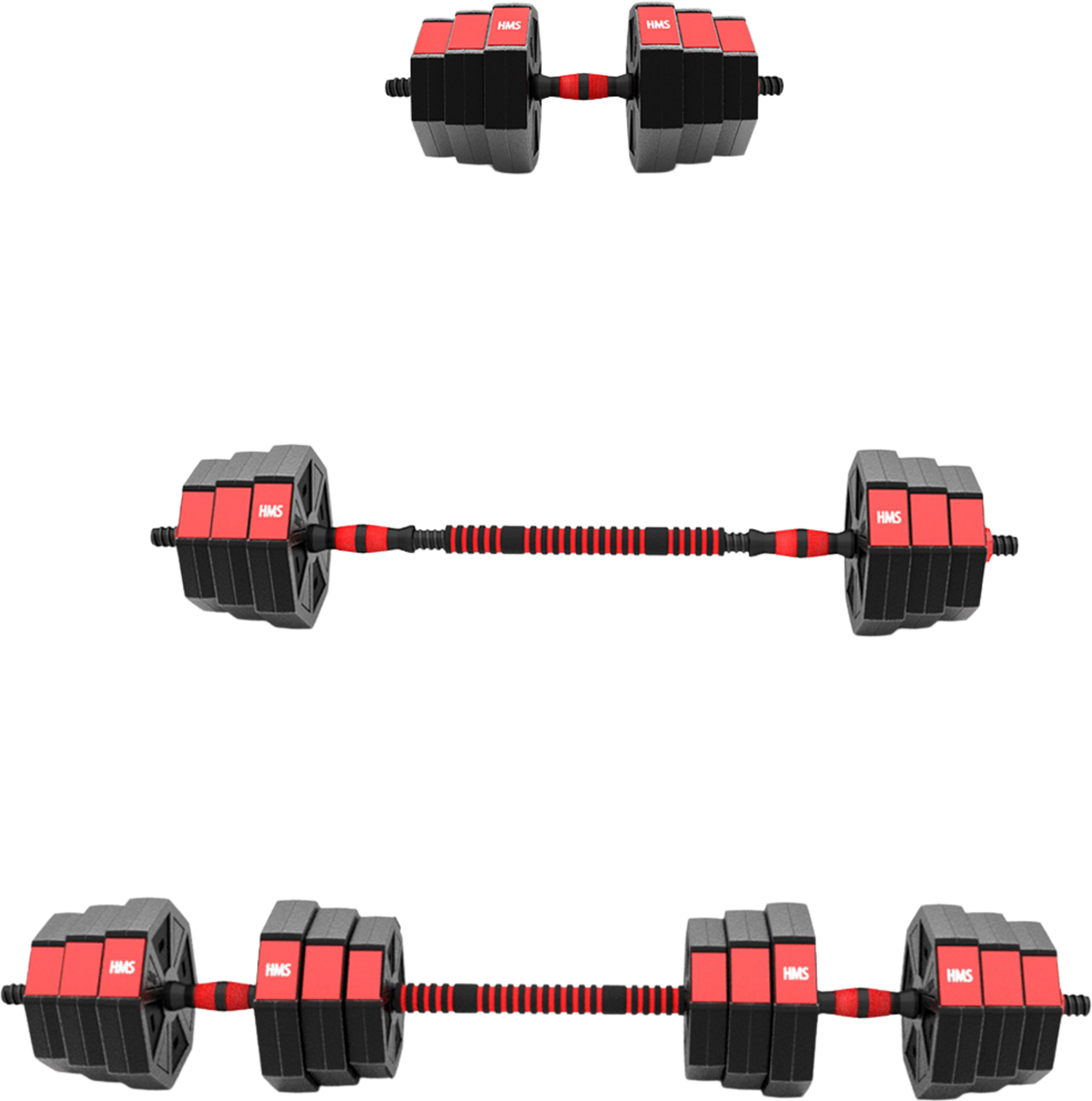 NORTHIX, 20 Kg Composite Barbell  Dumbbells Set