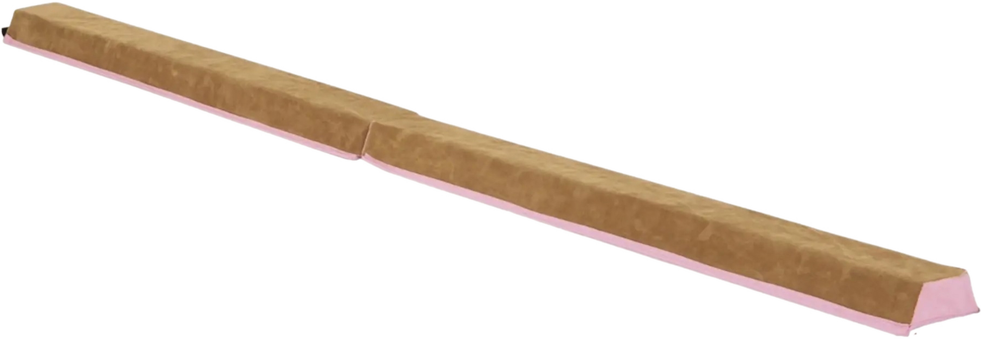 B2X, 240 Cm Children's Balance Beam With Carrying Handle  Suede Cover Folding Balancing Bar Pink