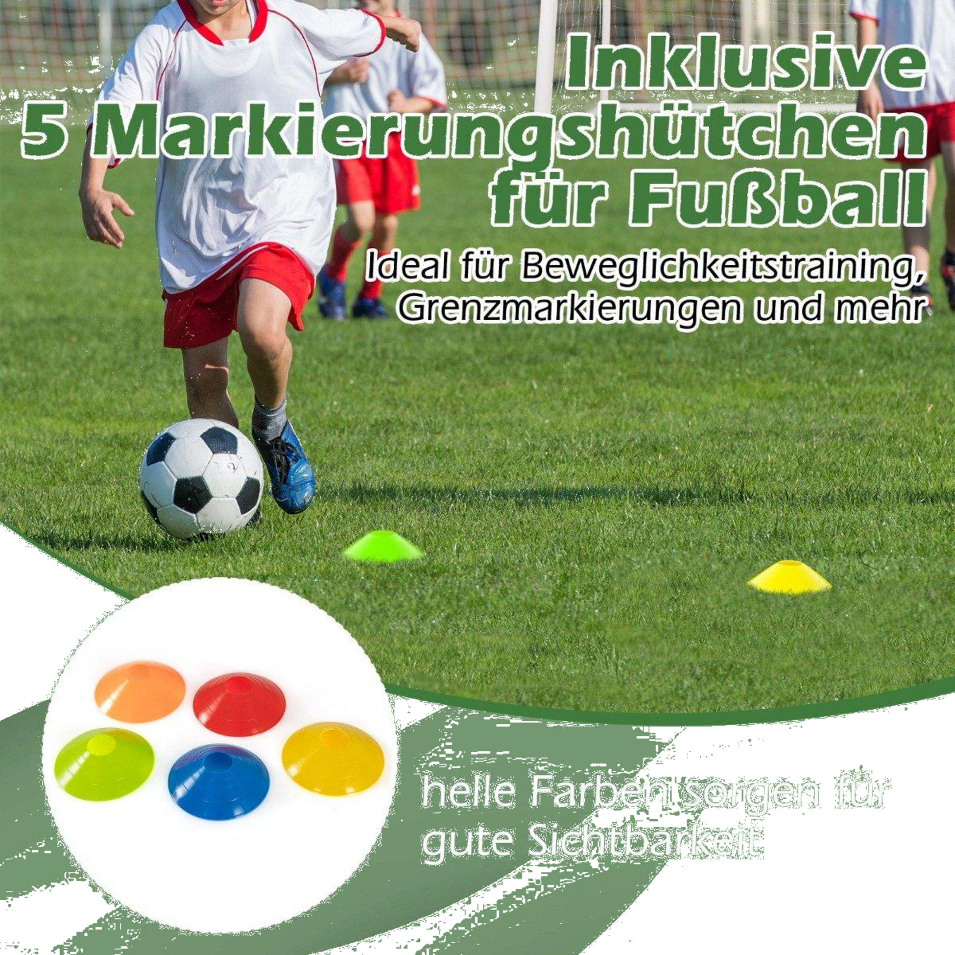 NORTHIX, 245 X 180 Cm Football Goal With High-strength Net  6 Ground Spikes, Weatherproof Goal, Football Tra