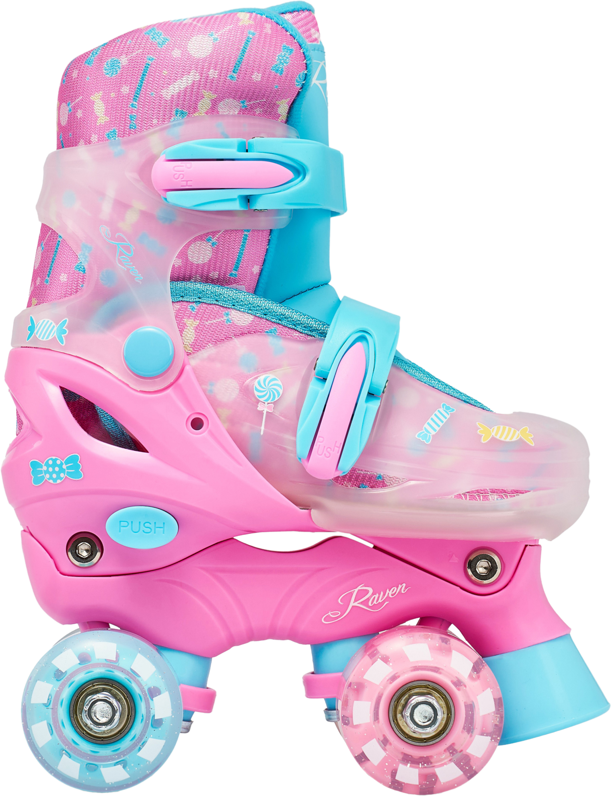 RAVEN, 2in1 Caramell Rullskridskor (front Led Wheels)