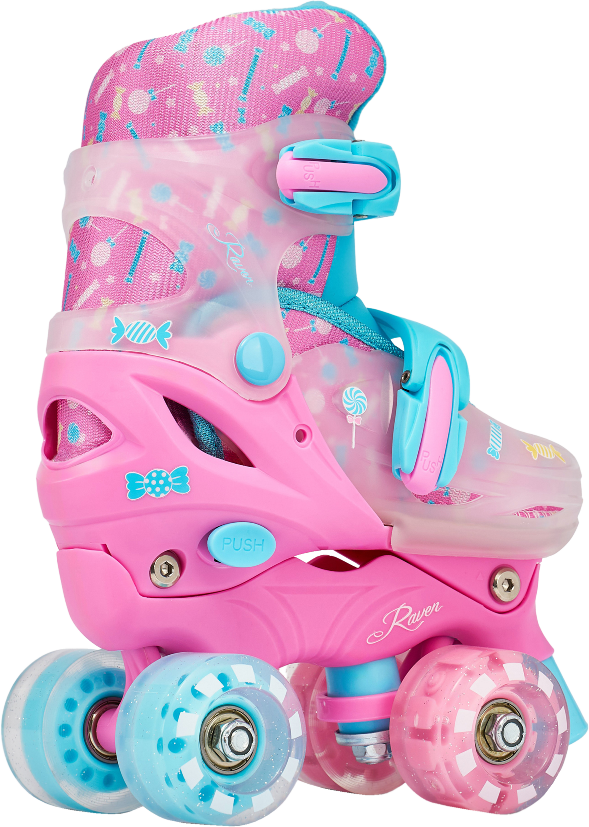 RAVEN, 2in1 Caramell Rullskridskor (front Led Wheels)