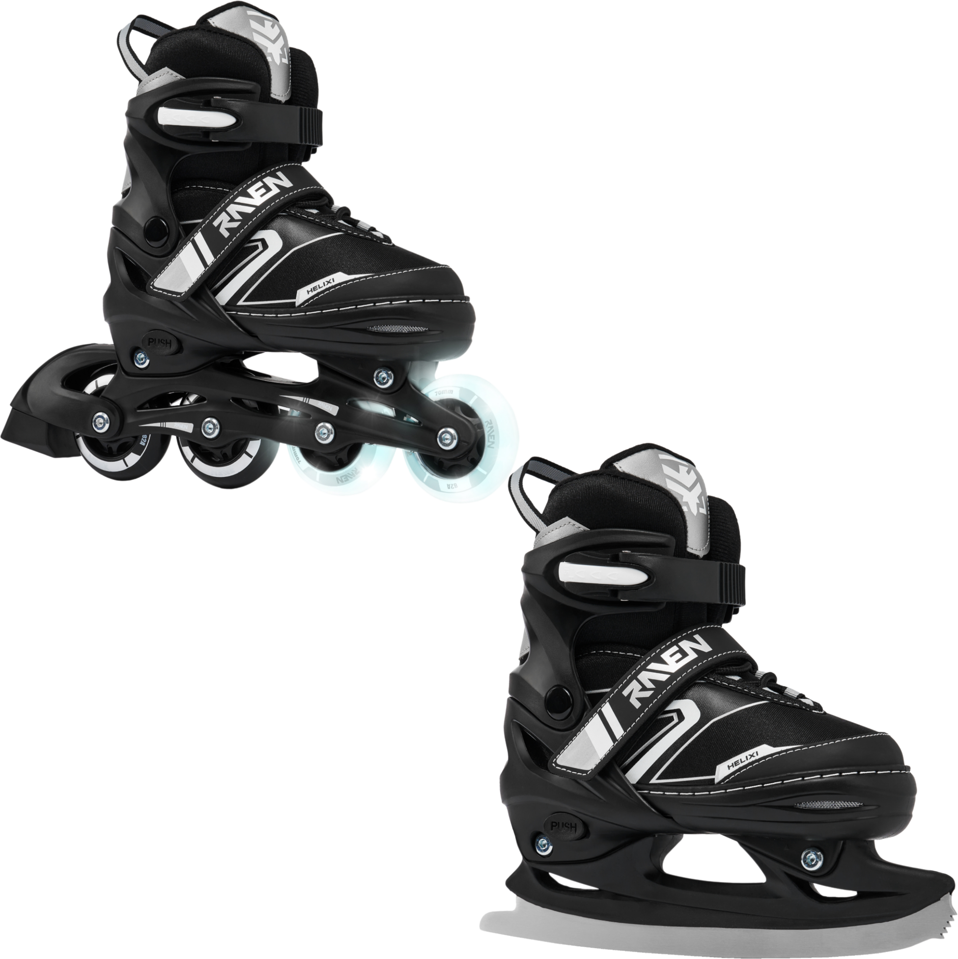 RAVEN, 2in1 Helixi Konst&aring;kningar (2 Front Led Wheels)