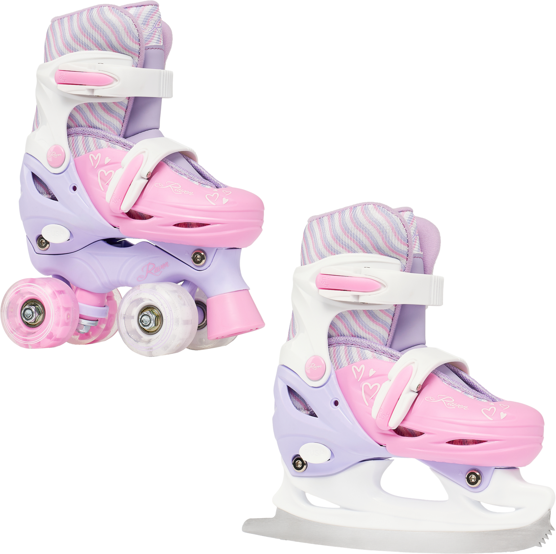 RAVEN, 2in1 Loret Rullskridskor (all Led Wheels)