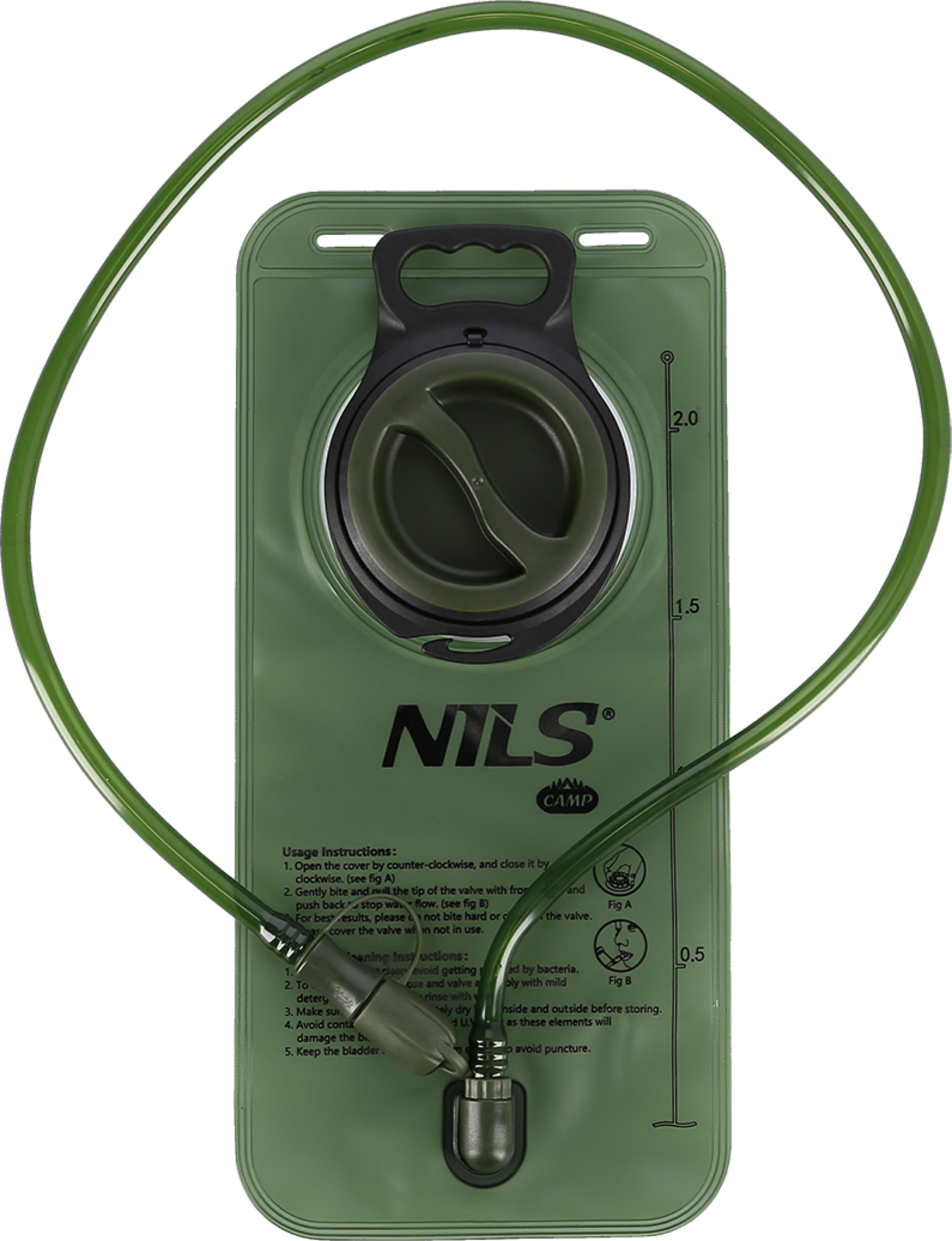 NORTHIX, 2l Green Waterskin &ndash; Durable, Lightweight Hydration