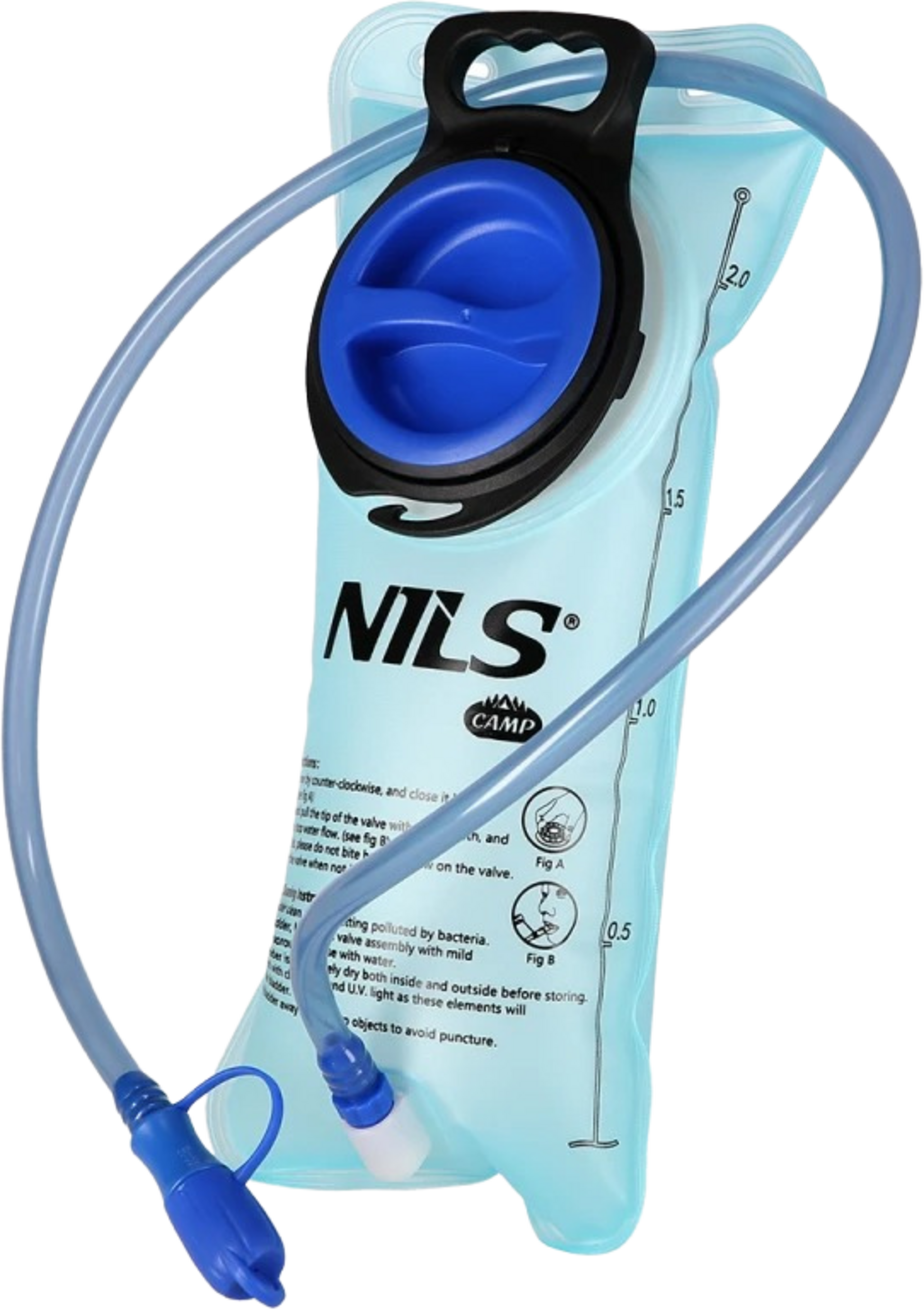 NORTHIX, 2l Water Bag, Blue &ndash; Camping Hydration Pack