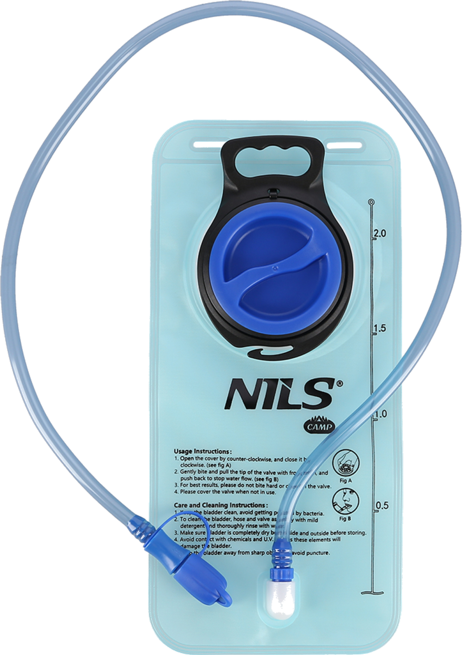 NORTHIX, 2l Water Bag, Blue &ndash; Camping Hydration Pack