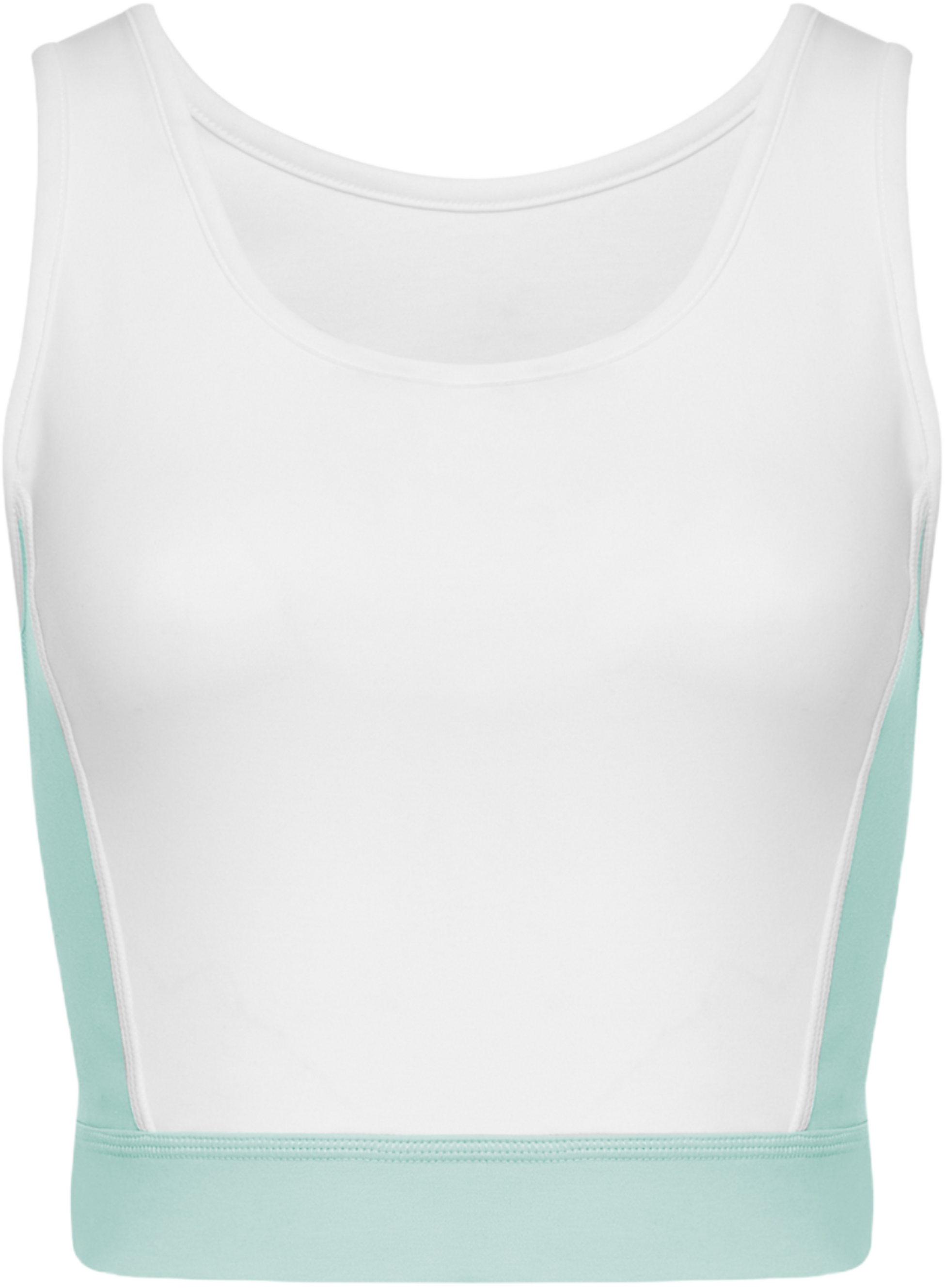 WELLICIOUS, 3/4 Crop Top - Diamond White/sea Green