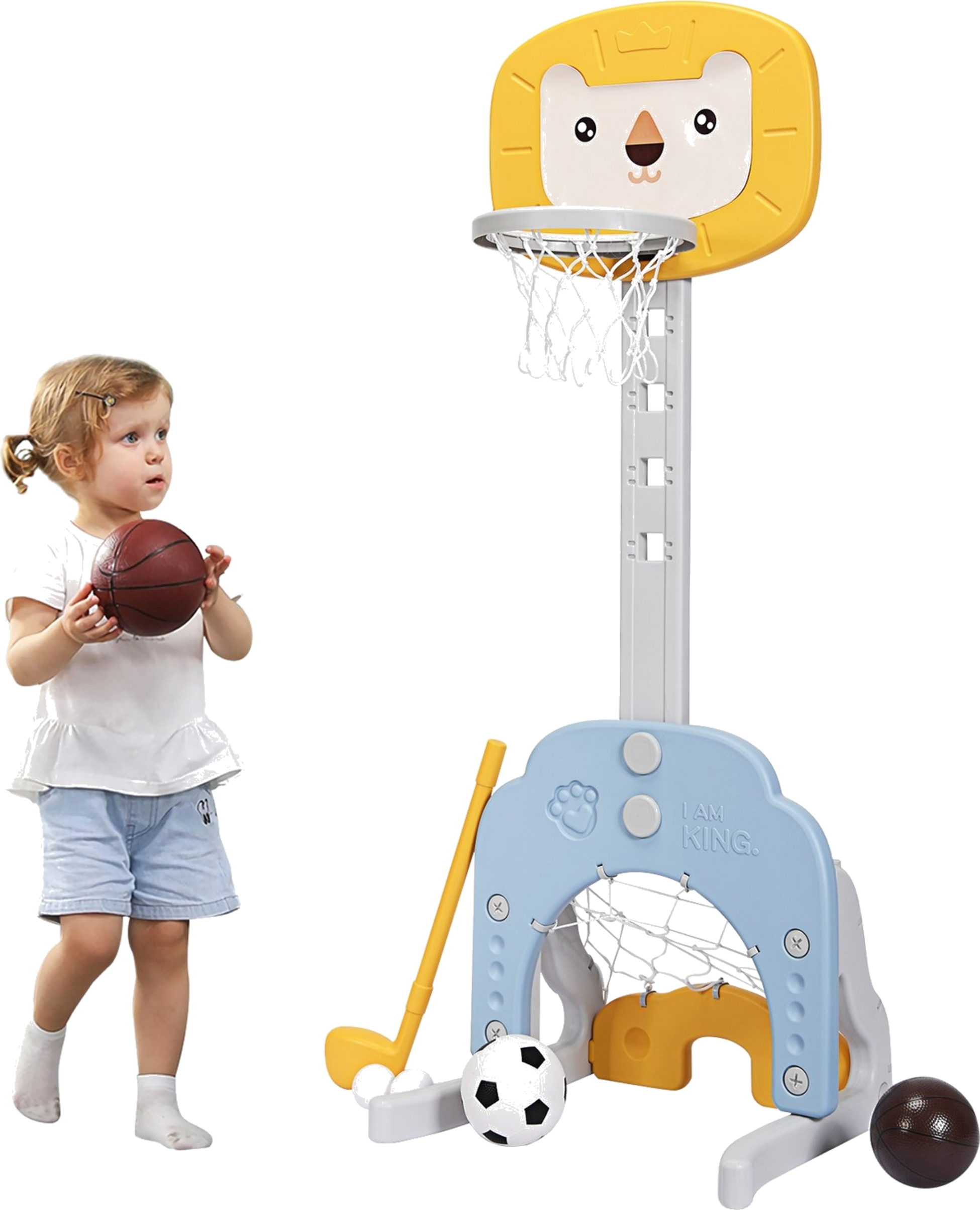B2X, 3-in-1 Basketball Hoop Set Basketball Hoop With Adjustable Height Lightweight  Stable Basketball Se