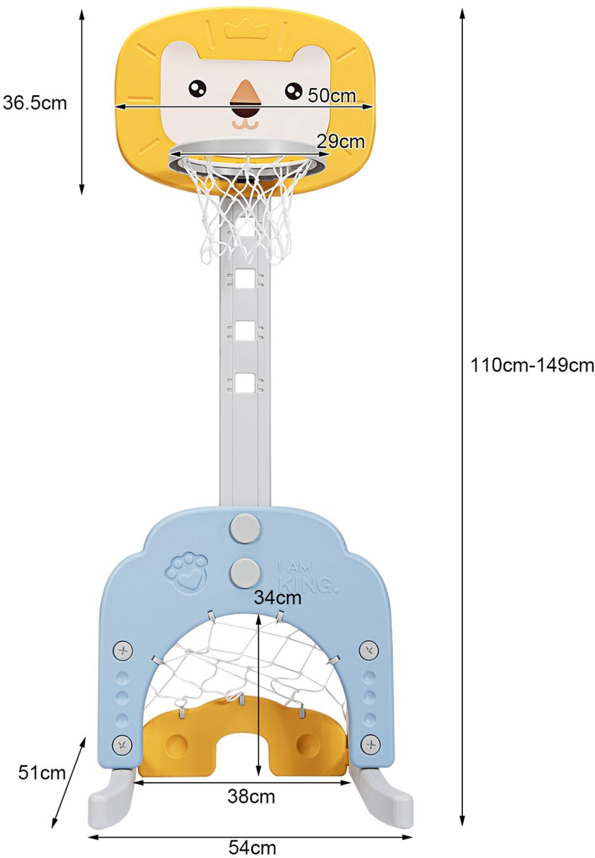 B2X, 3-in-1 Basketball Hoop Set Basketball Hoop With Adjustable Height Lightweight  Stable Basketball Se