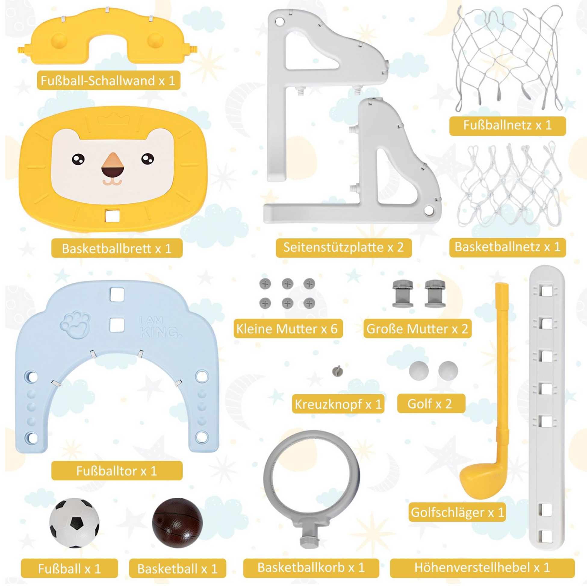 B2X, 3-in-1 Basketball Hoop Set Basketball Hoop With Adjustable Height Lightweight  Stable Basketball Se