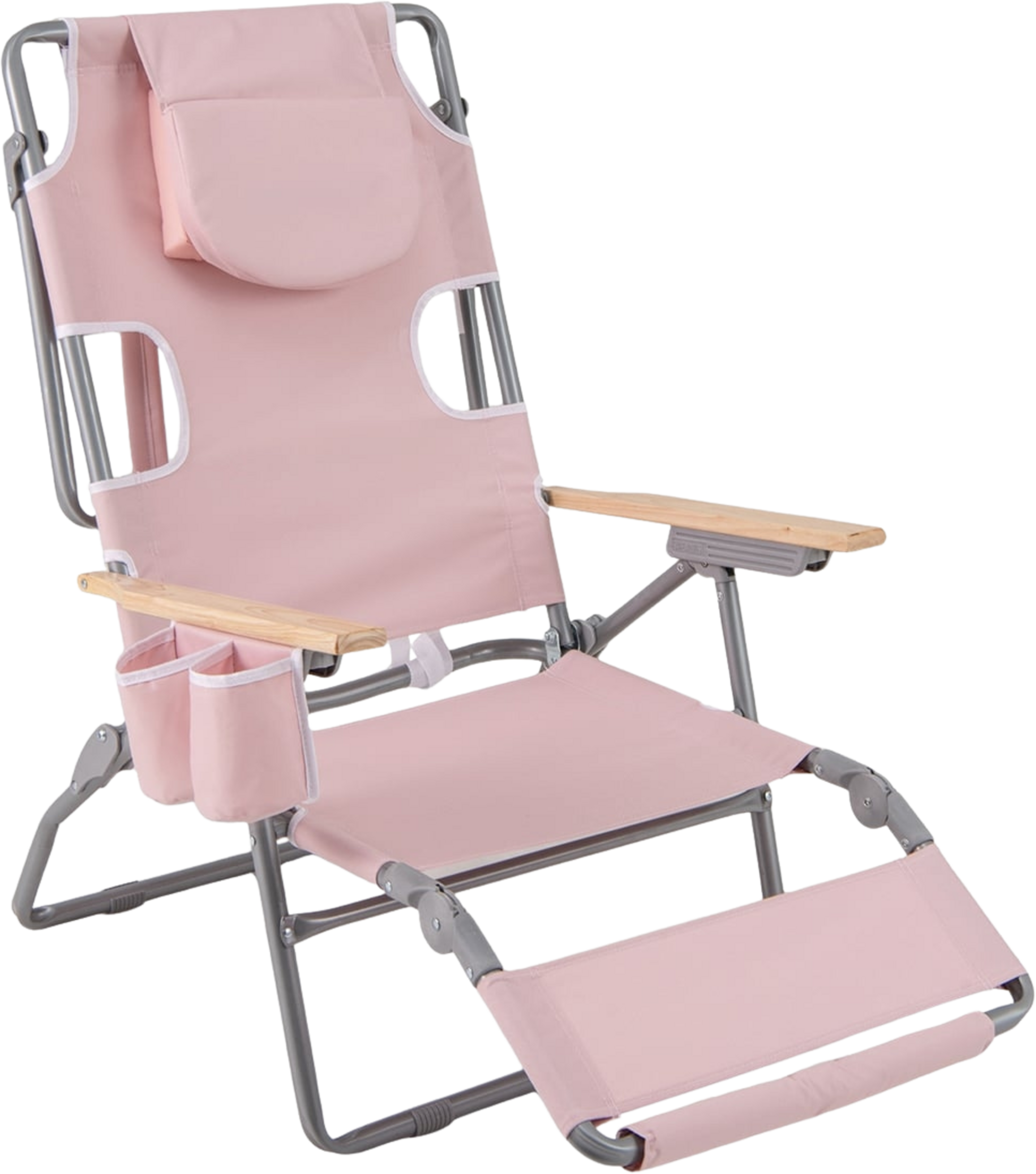 NORTHIX, 3-in-1 Folding Beach Chair With Footrest  Cushion