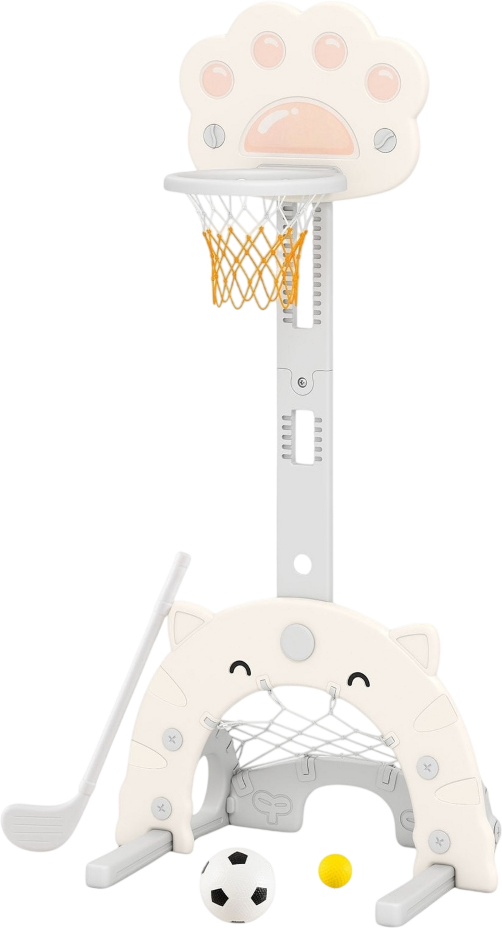 NORTHIX, 3-in-1 Kids Sports Center: Basketball, Soccer, Golf