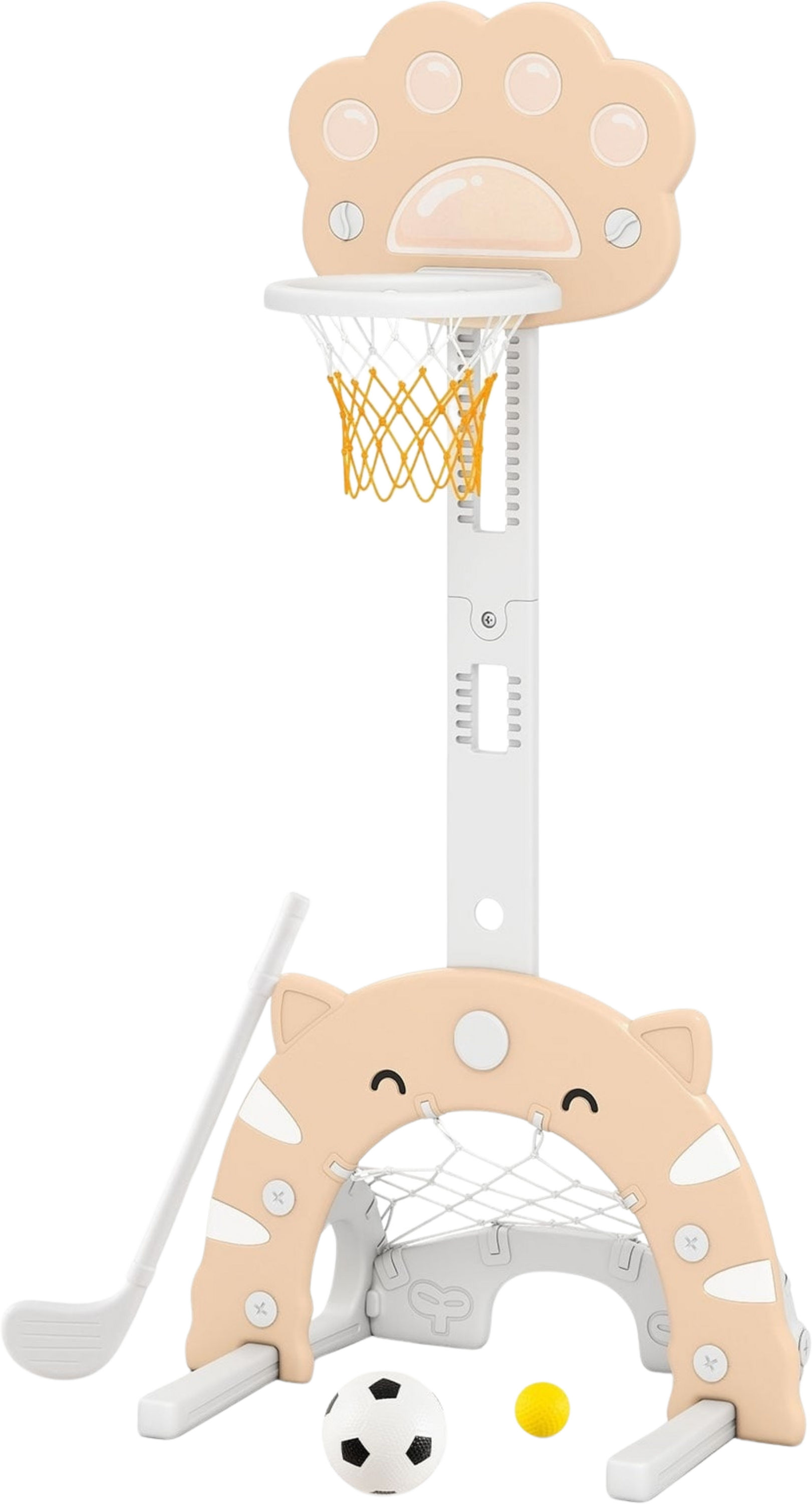 NORTHIX, 3-in-1 Kids Sports Center: Basketball, Soccer  Golf Set