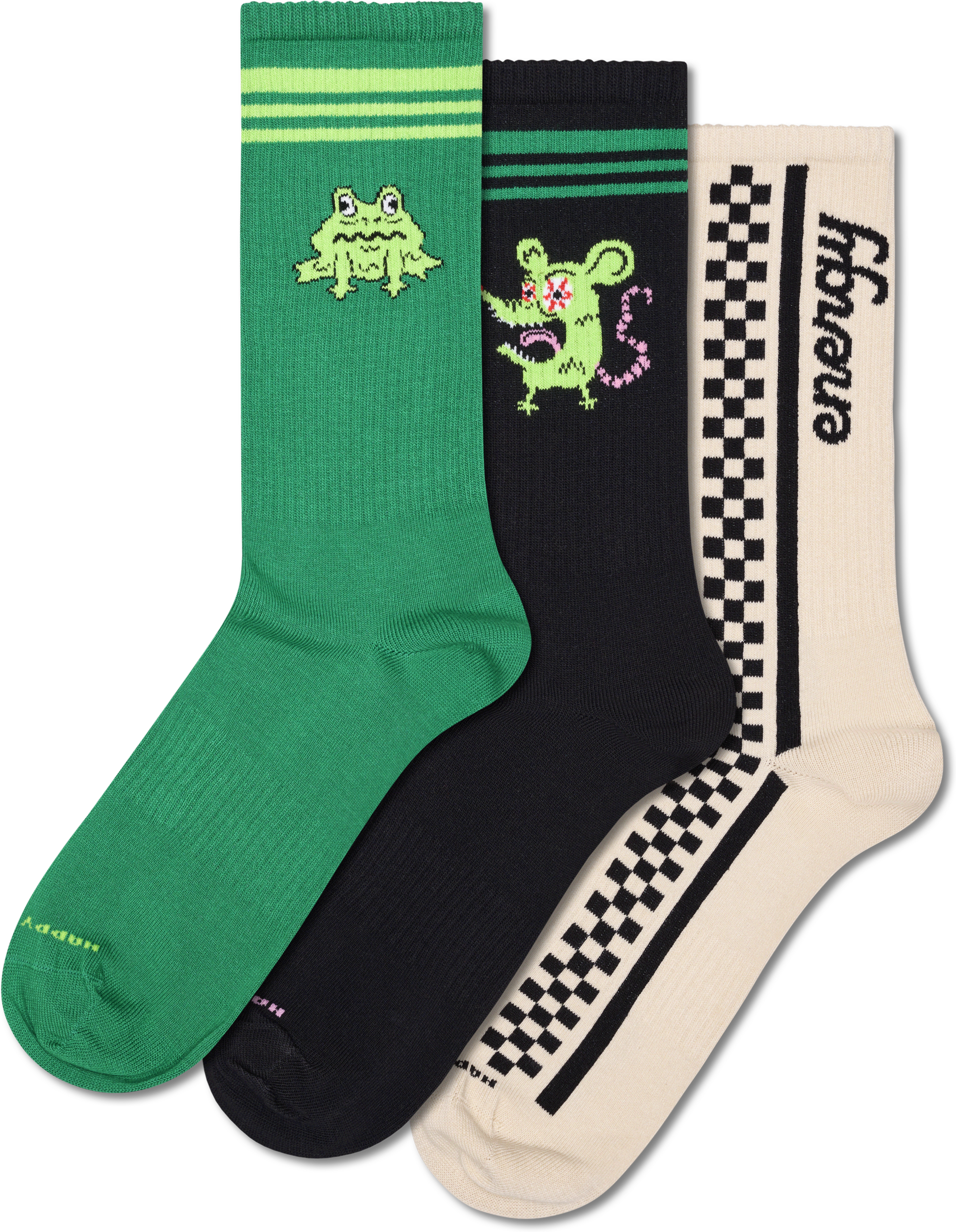 HAPPY SOCKS, 3-pack Animals Sneaker Socks