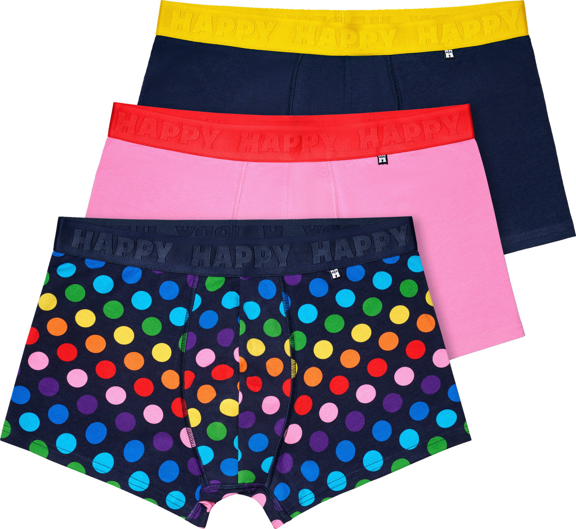 HAPPY SOCKS, 3-pack Multi Color Dot Short Boxers