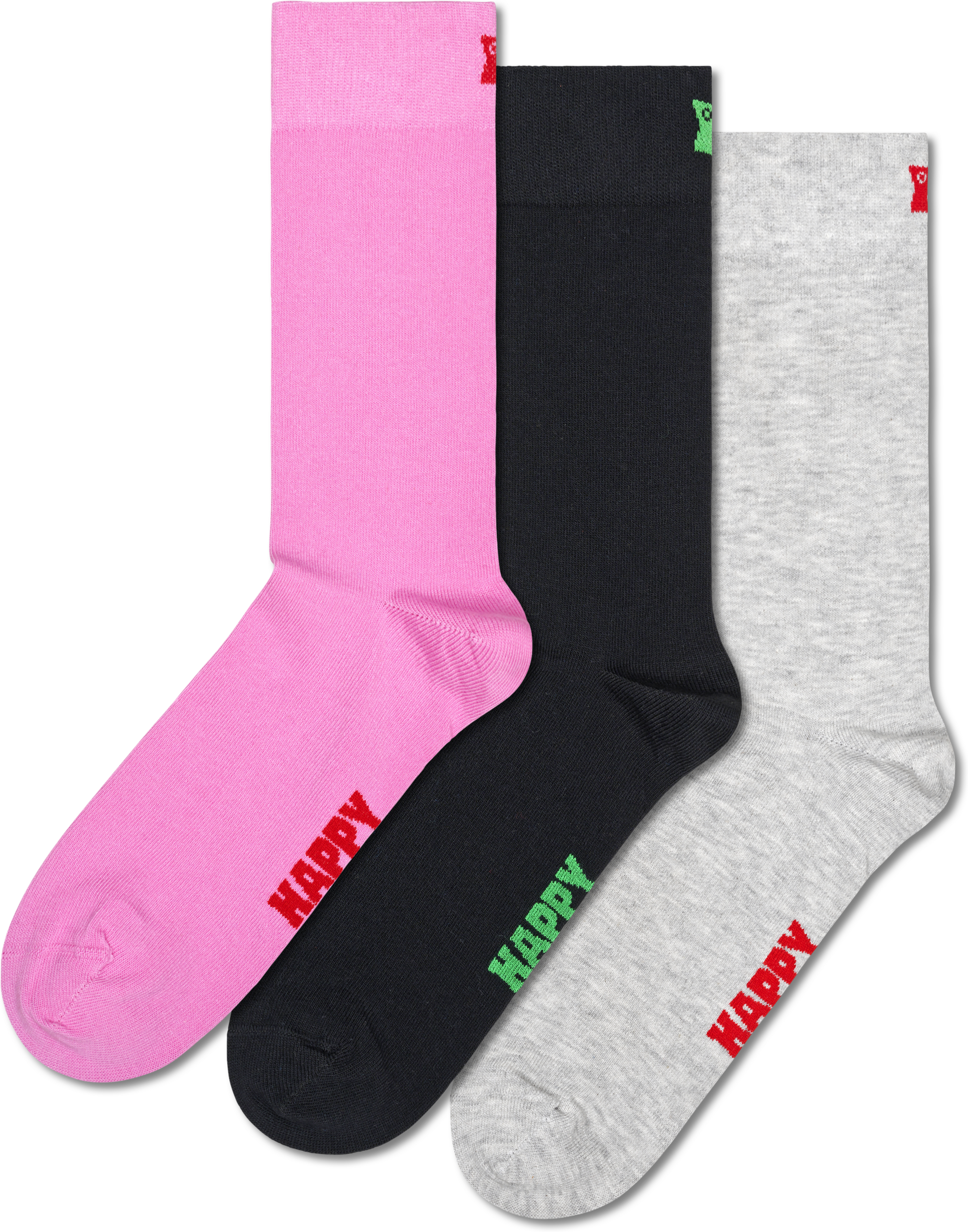 HAPPY SOCKS, 3-pack Solid Socks